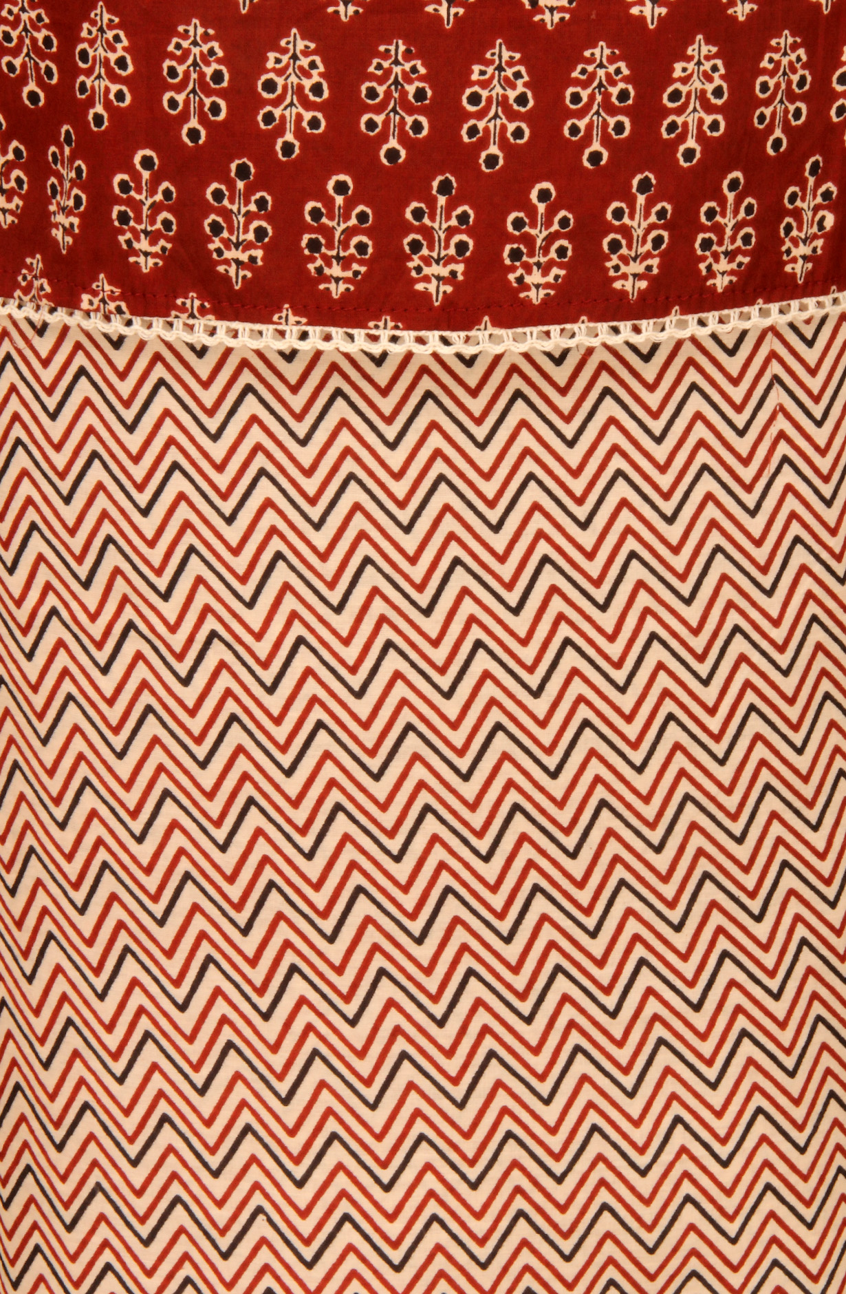 Maroon Cotton Printed Unstitched Salwar Kameez - 983-4550-1D