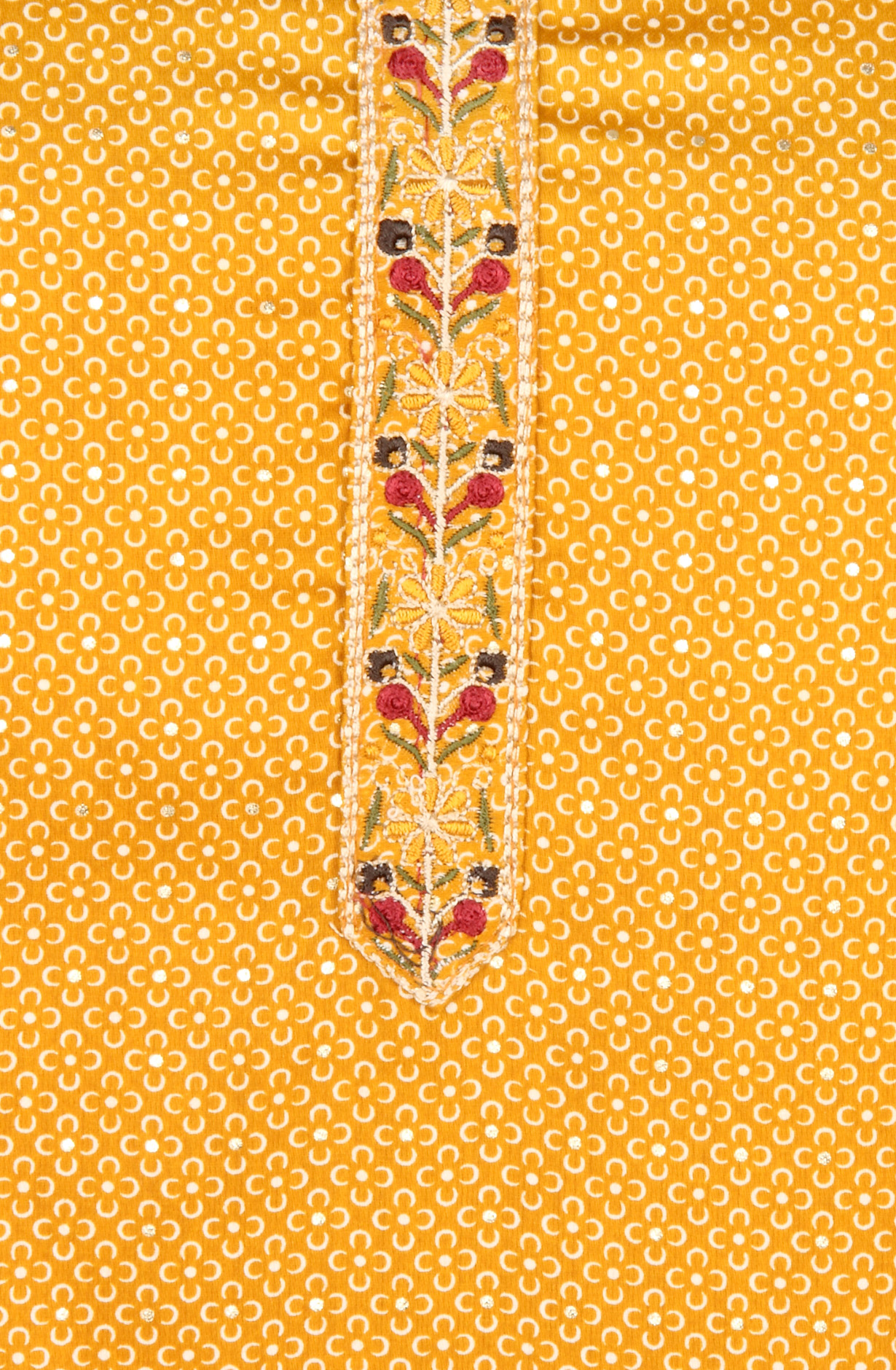 Mustard Cotton Printed Salwar Dress Material - 983-4569A