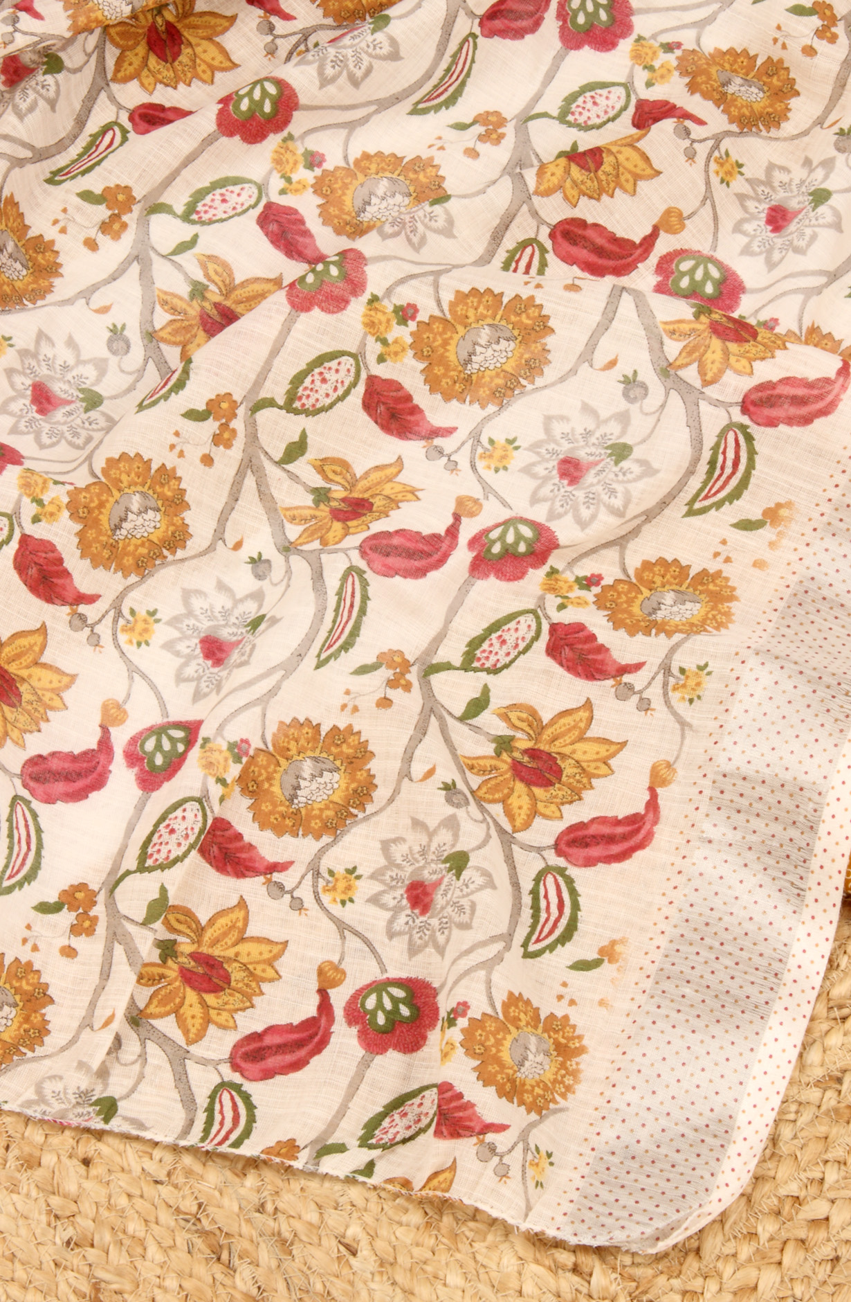 Mustard Cotton Printed Salwar Dress Material - 983-4569A