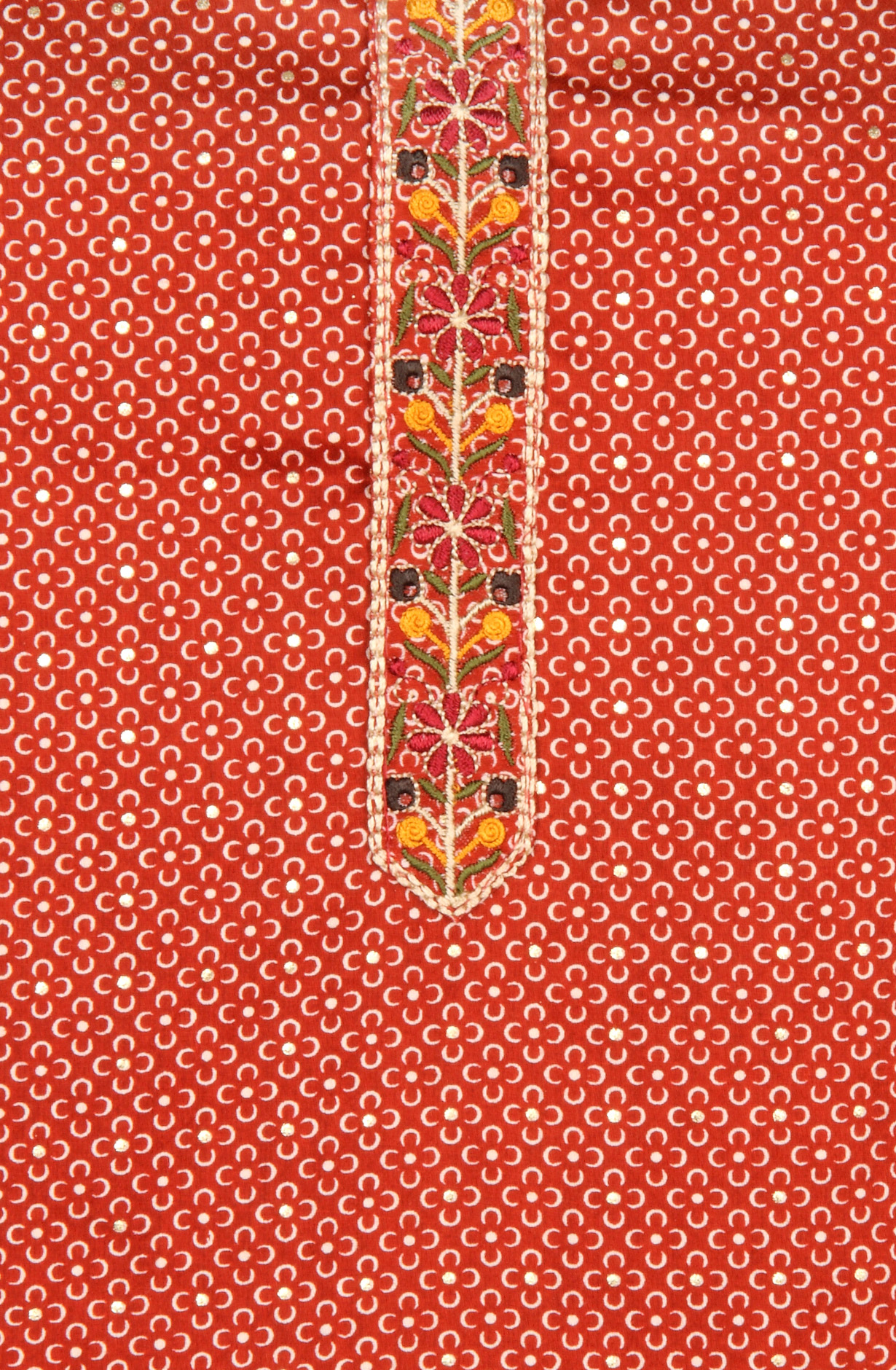 Rust Cotton Printed Salwar Dress Material - 983-4569B