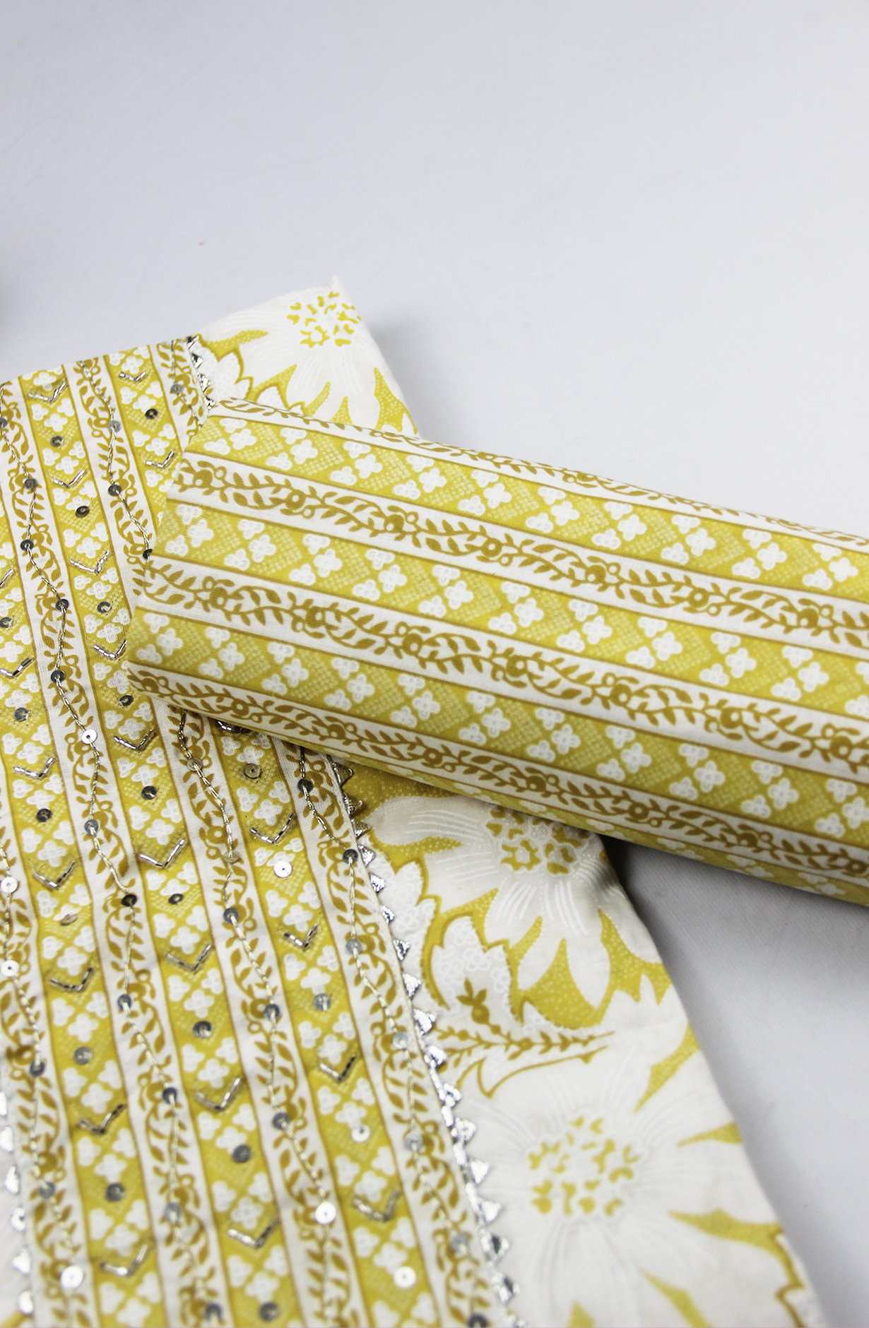 Yellow Cotton Digital Printed Suit Set with Dupatta - 983-5859-1A