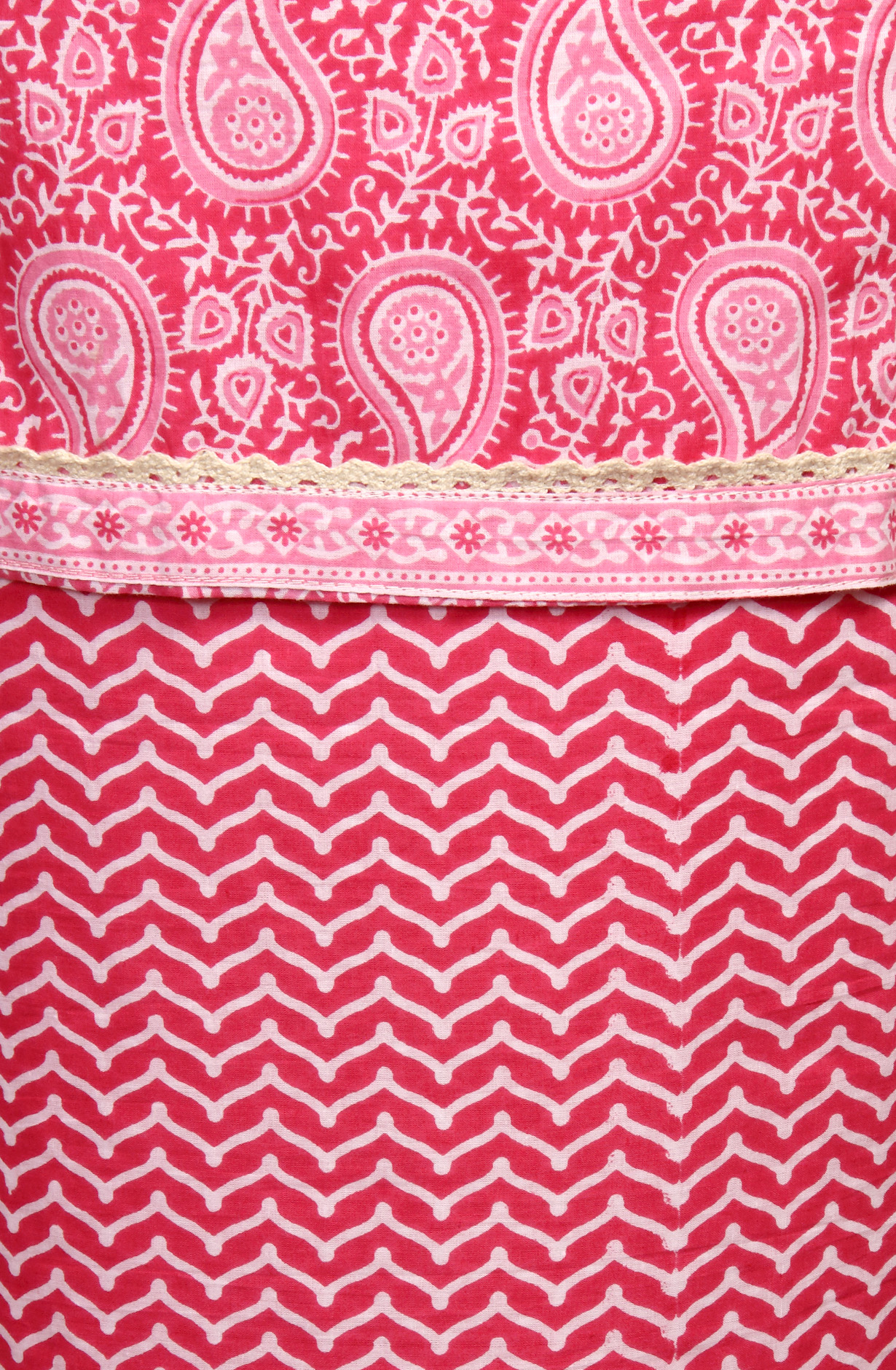 Pink Cotton Printed Salwar Suit with Dupatta - 983-FS0066