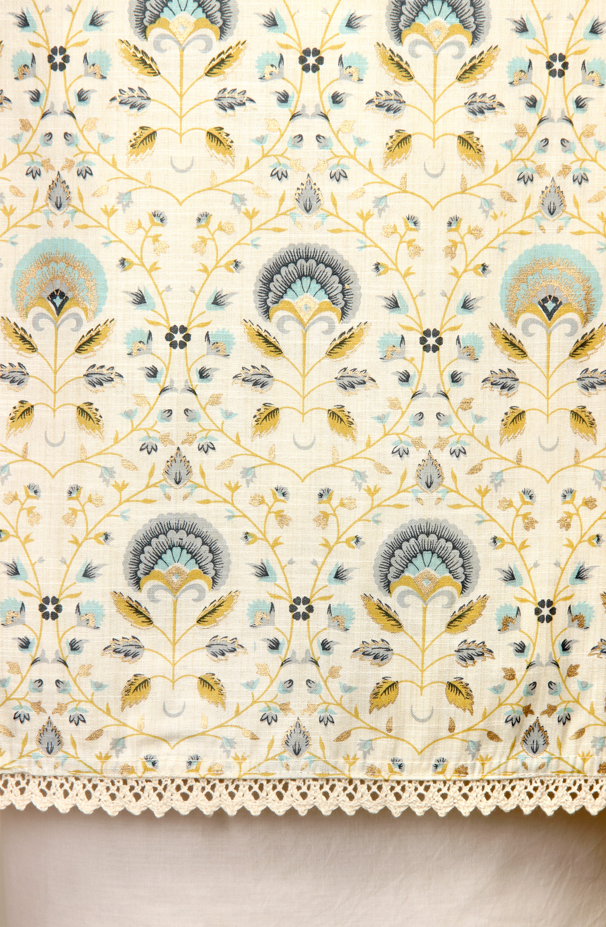 Cream Cotton Printed Salwar Suit-sets - 984-AFSS