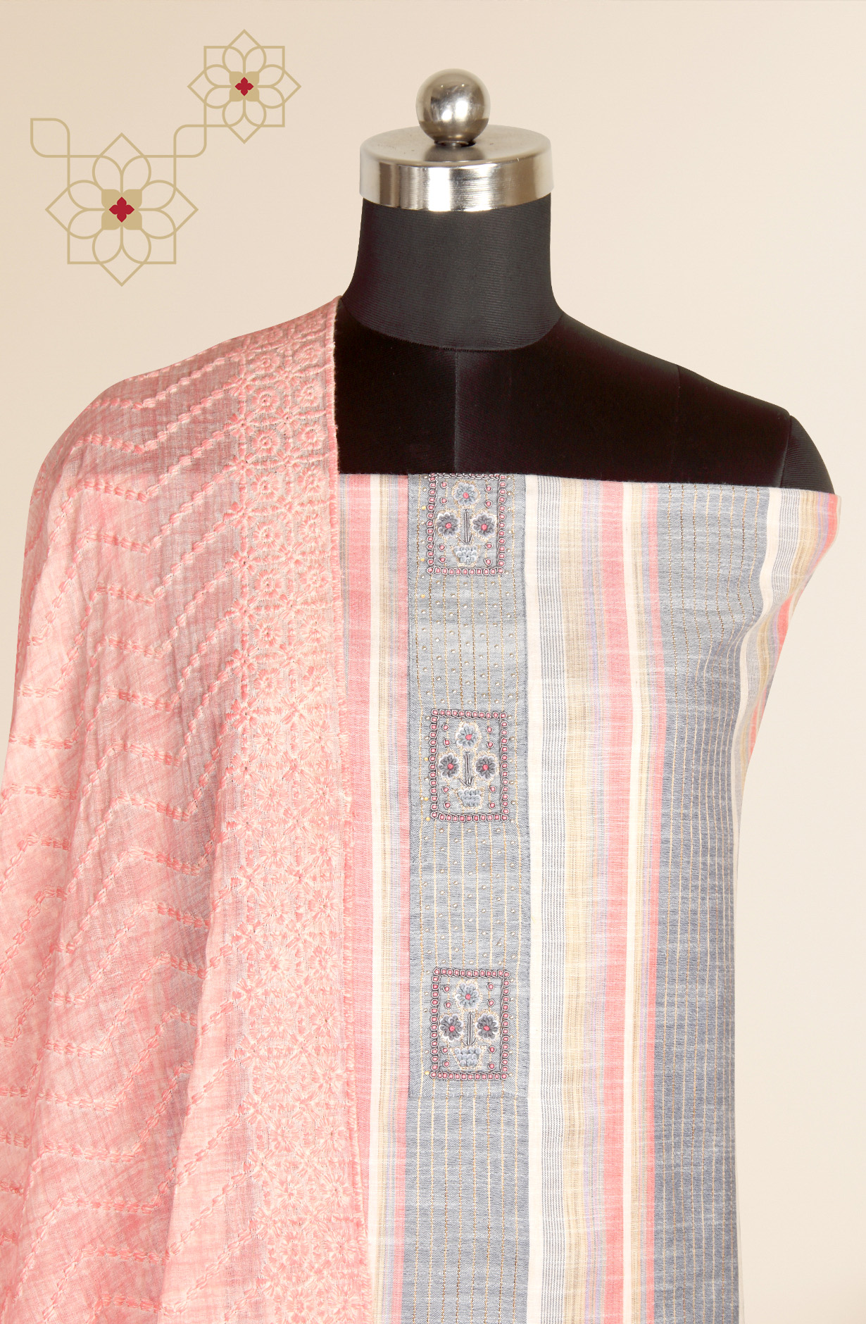 Multi-coloured Modal Salwar Kameez with Beautiful Dupatta - 984-FMHA84