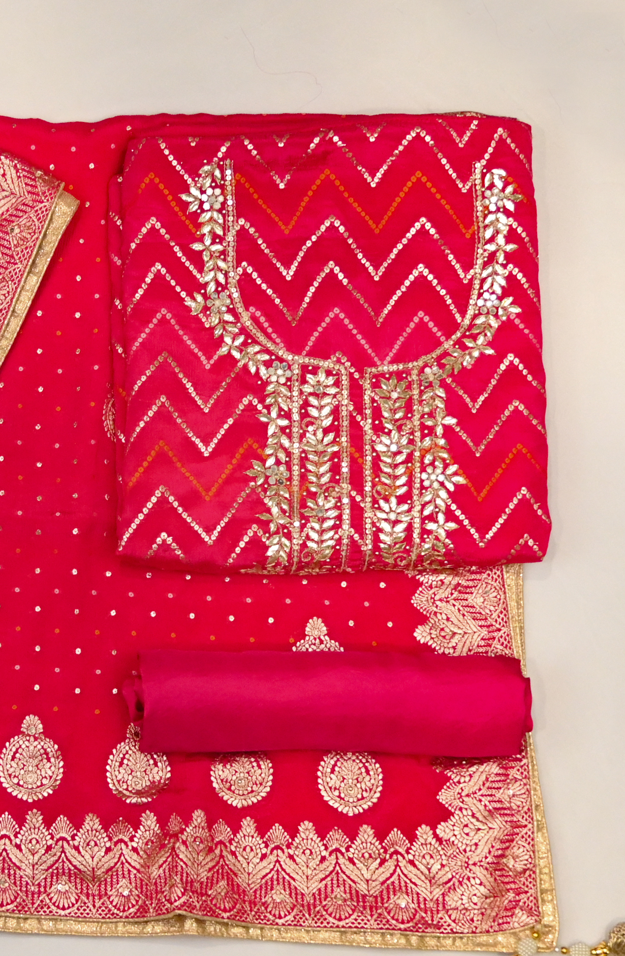 Rani Chiffon Suit Set with Beautiful Dupatta - 984-FMRSG3324B