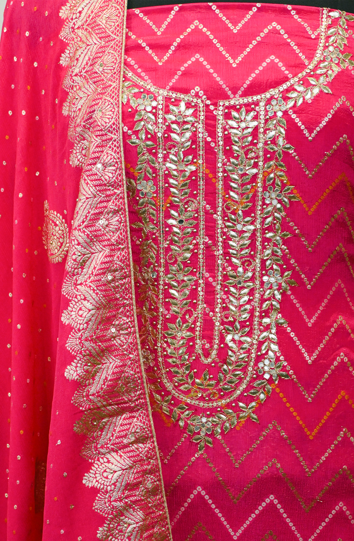 Rani Chiffon Suit Set with Beautiful Dupatta - 984-FMRSG3324B