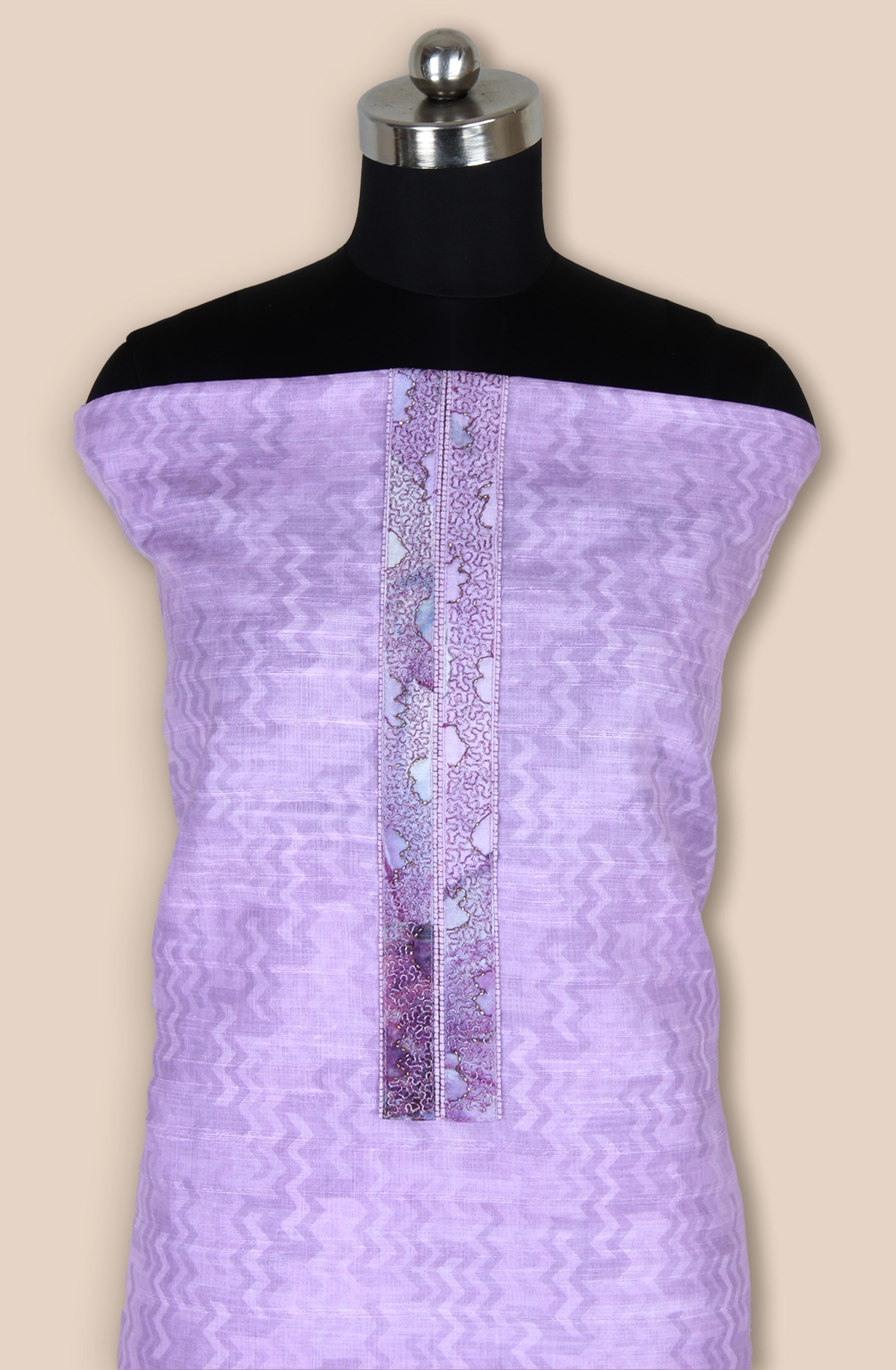 Purple Linen Digital Printed Unstitched Salwar Kameez - 984-RGIS10009B