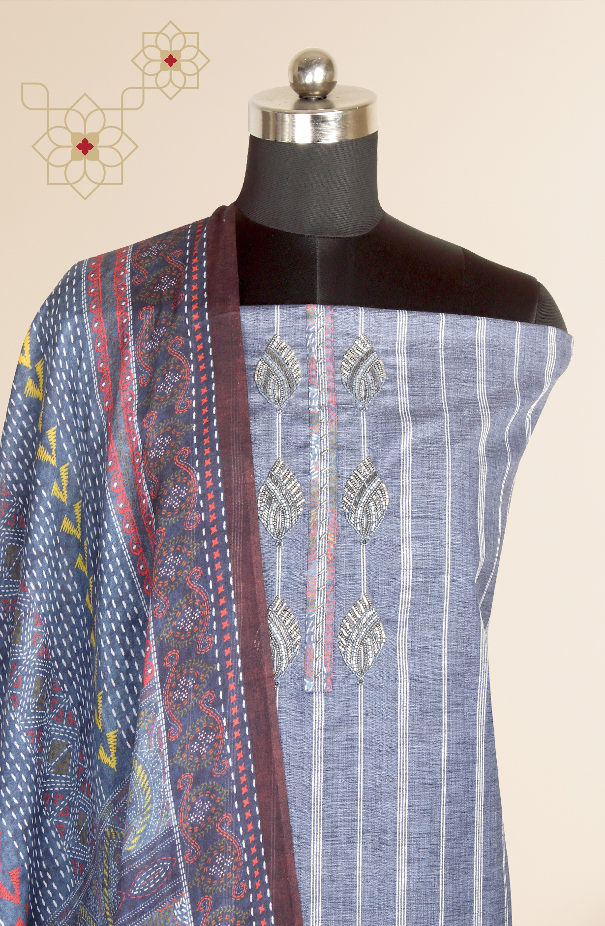 Grey Modal Salwar Kameez with Beautiful Dupatta - 984-RGIS10073