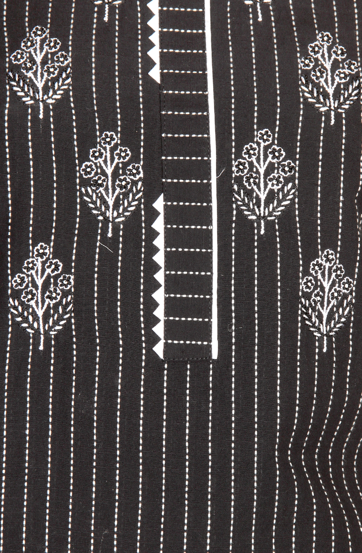 Black Cotton Salwar Kameez with Beautiful Dupatta - 984-RGVJ5031-1