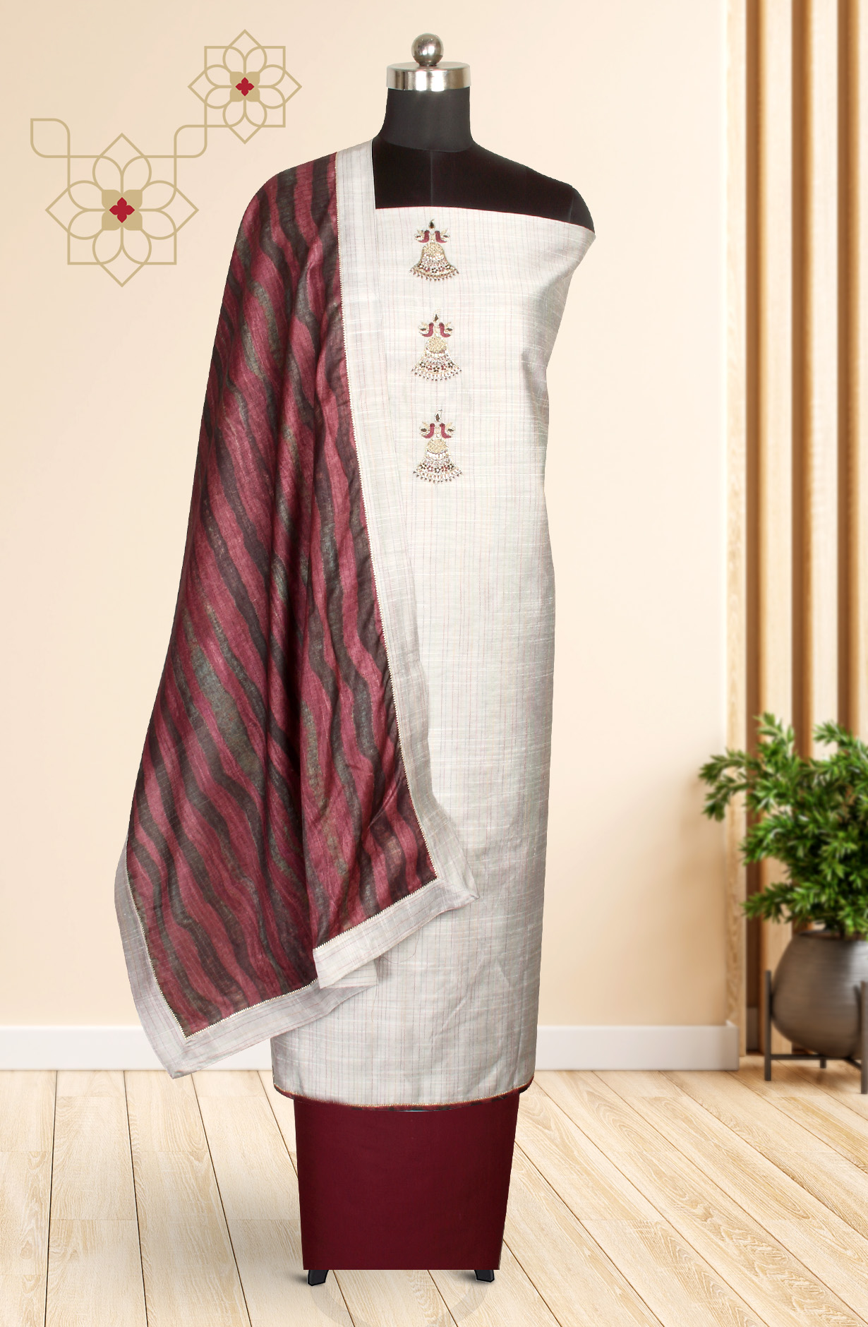 Grey Modal Salwar Kameez with Beautiful Dupatta - 984-RGVJ5037