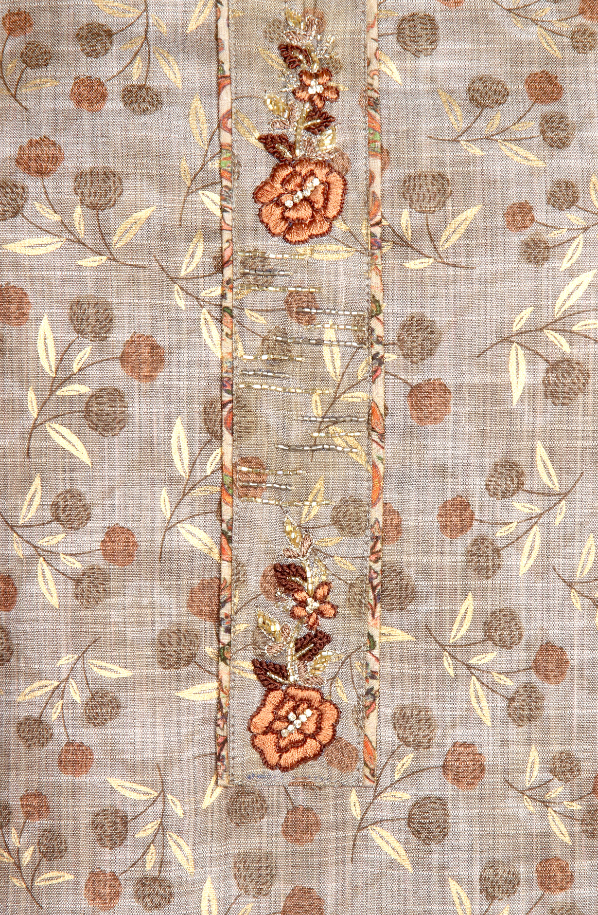 Grey Modal Suit-set with Beautiful Organza Dupatta - 984-RGVJ5067