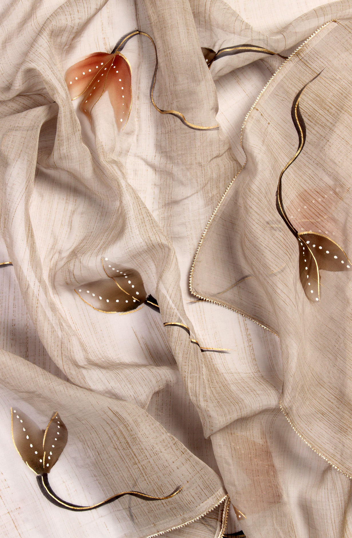 Grey Modal Suit-set with Beautiful Organza Dupatta - 984-RGVJ5067