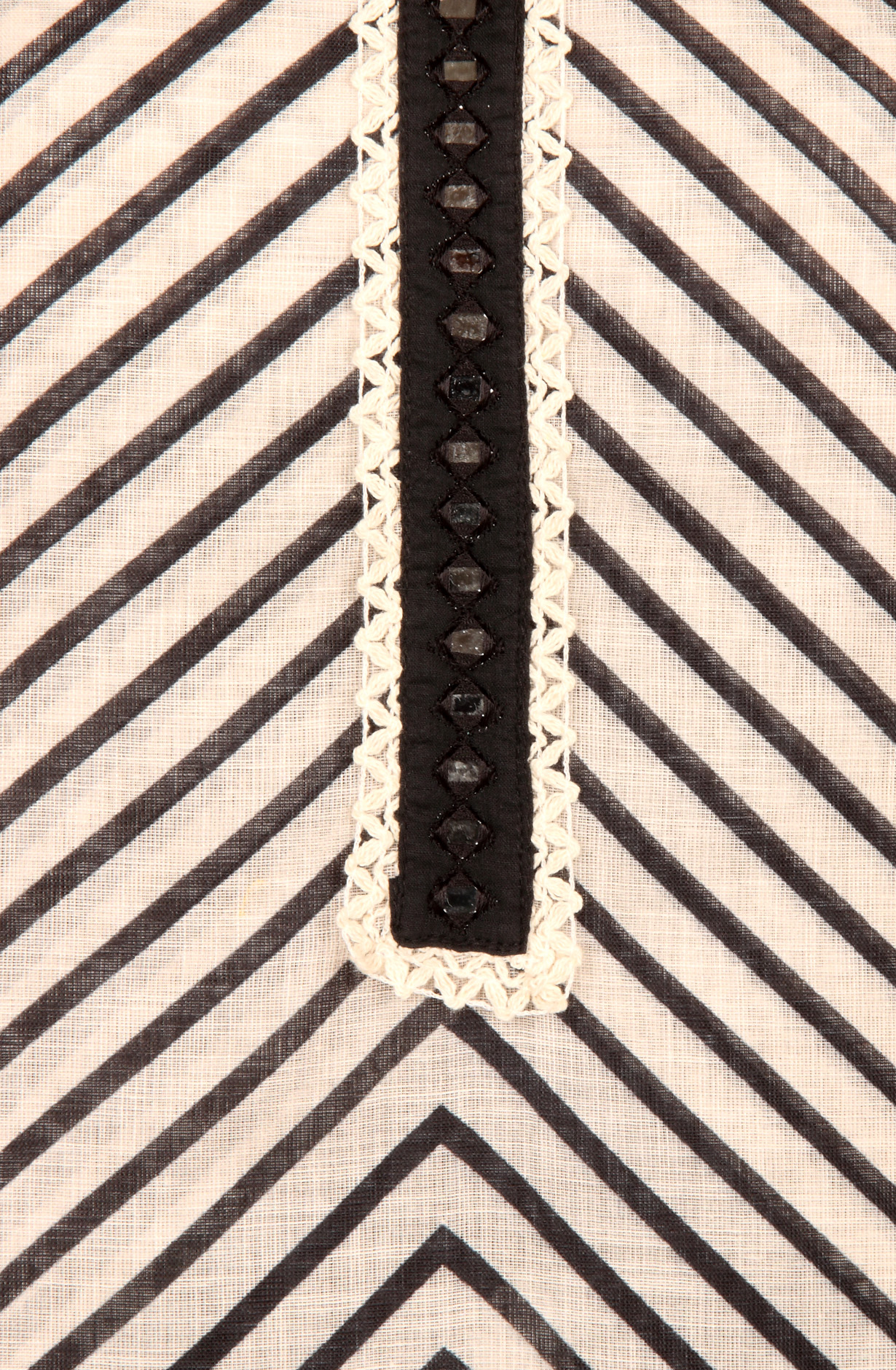 Black and Beige Linen Salwar Suit with Trendy Dupatta - 993-16022