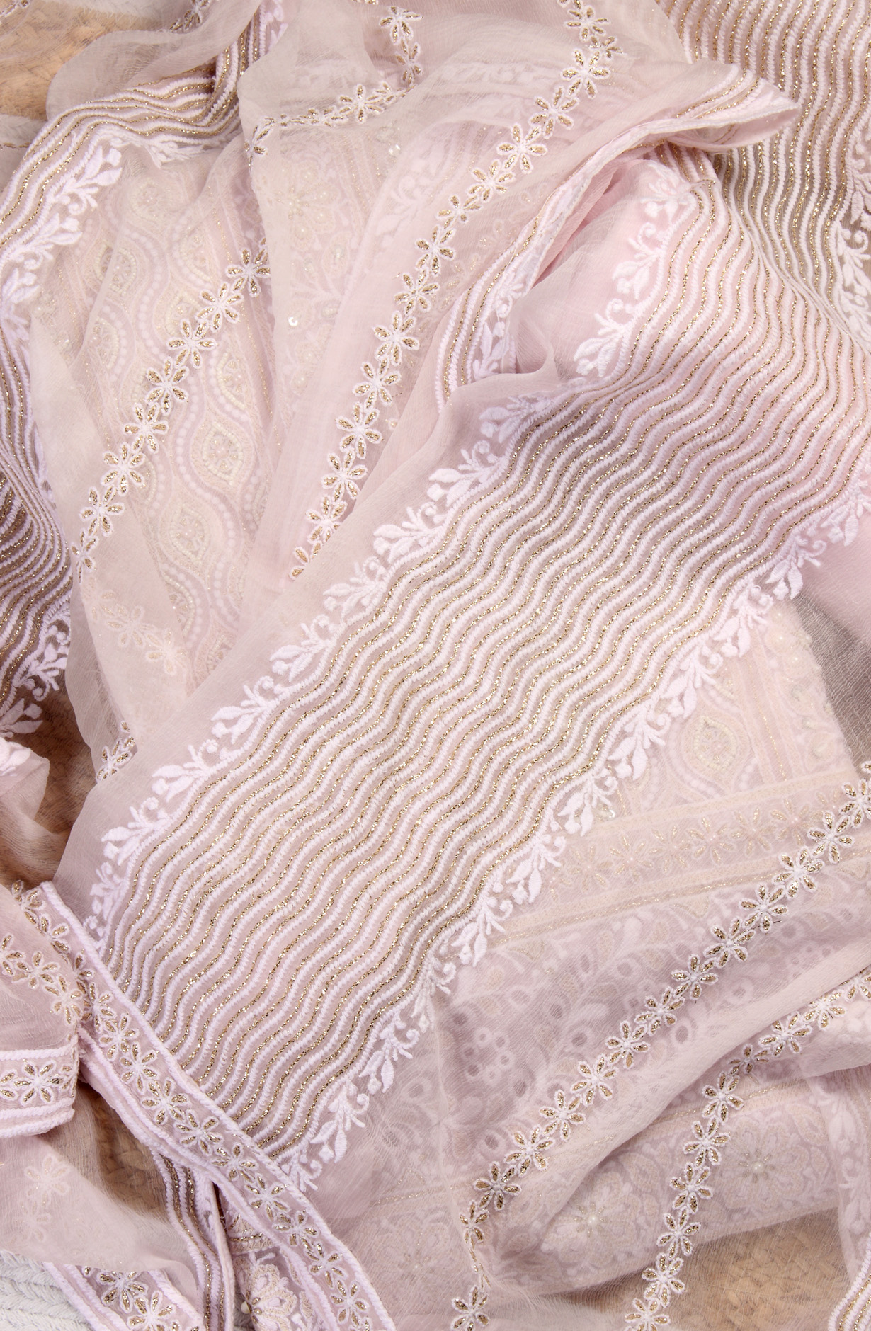 Lavender Designer Georgette Salwar Kameez with Chiffon Dupatta - 999-21078