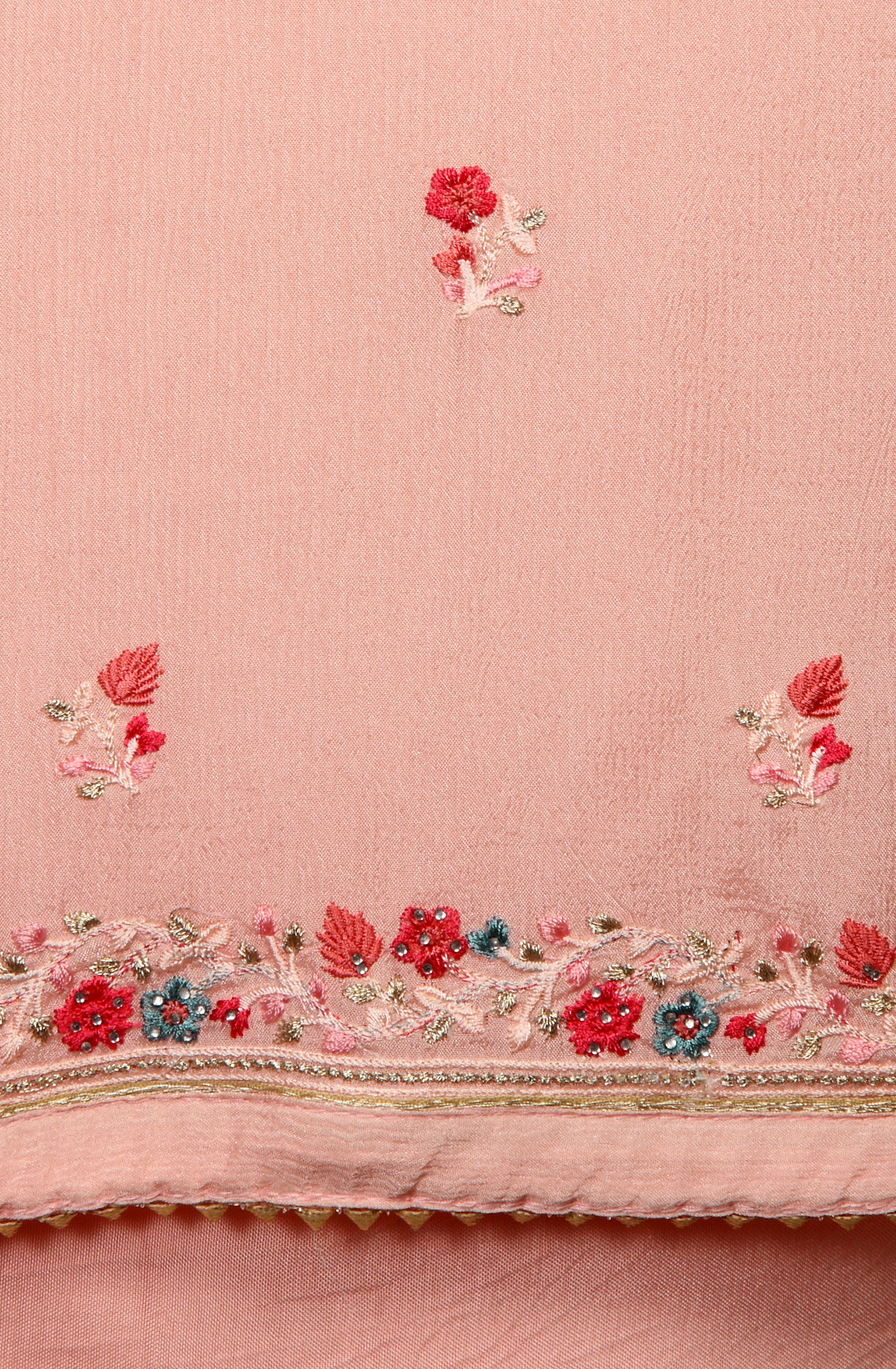 Pink Designer Crepe Salwar Kameez with Chiffon Dupatta - 999-SM0101B