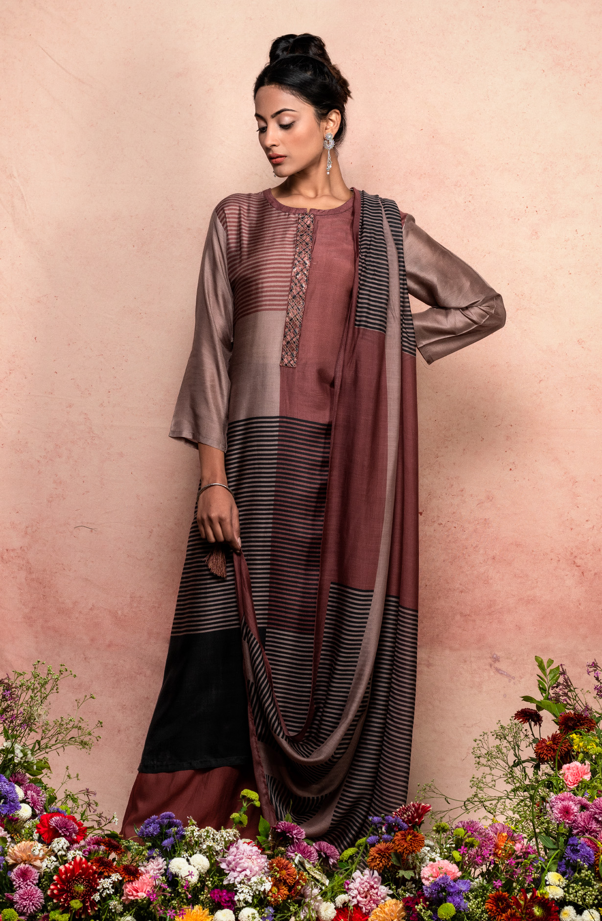Maroon Muslin Exclusive Digital Print Salwar Suit-sets - AAN1750