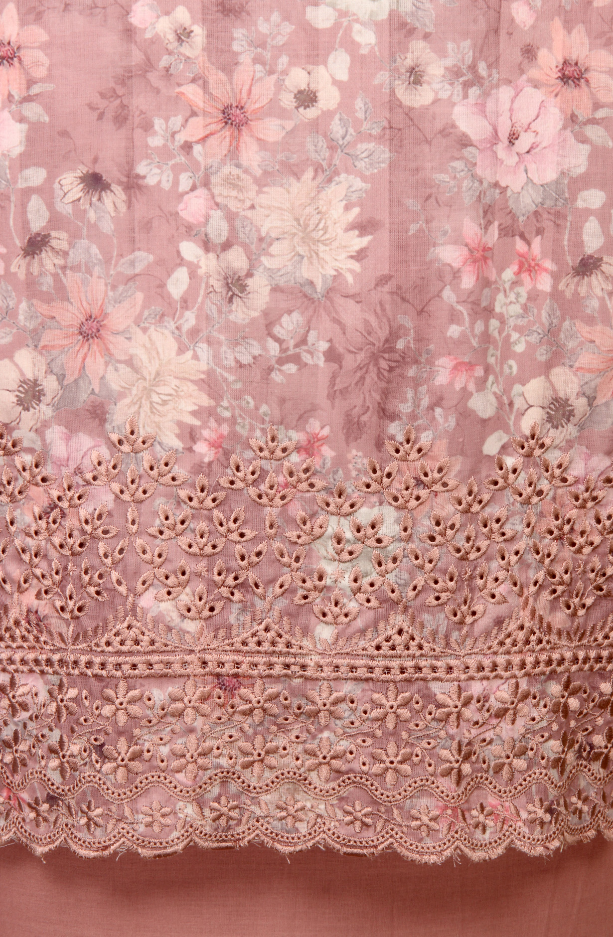 Mauve Exclusive Cotton Suit-sets with Chiffon Dupatta - AIS1401