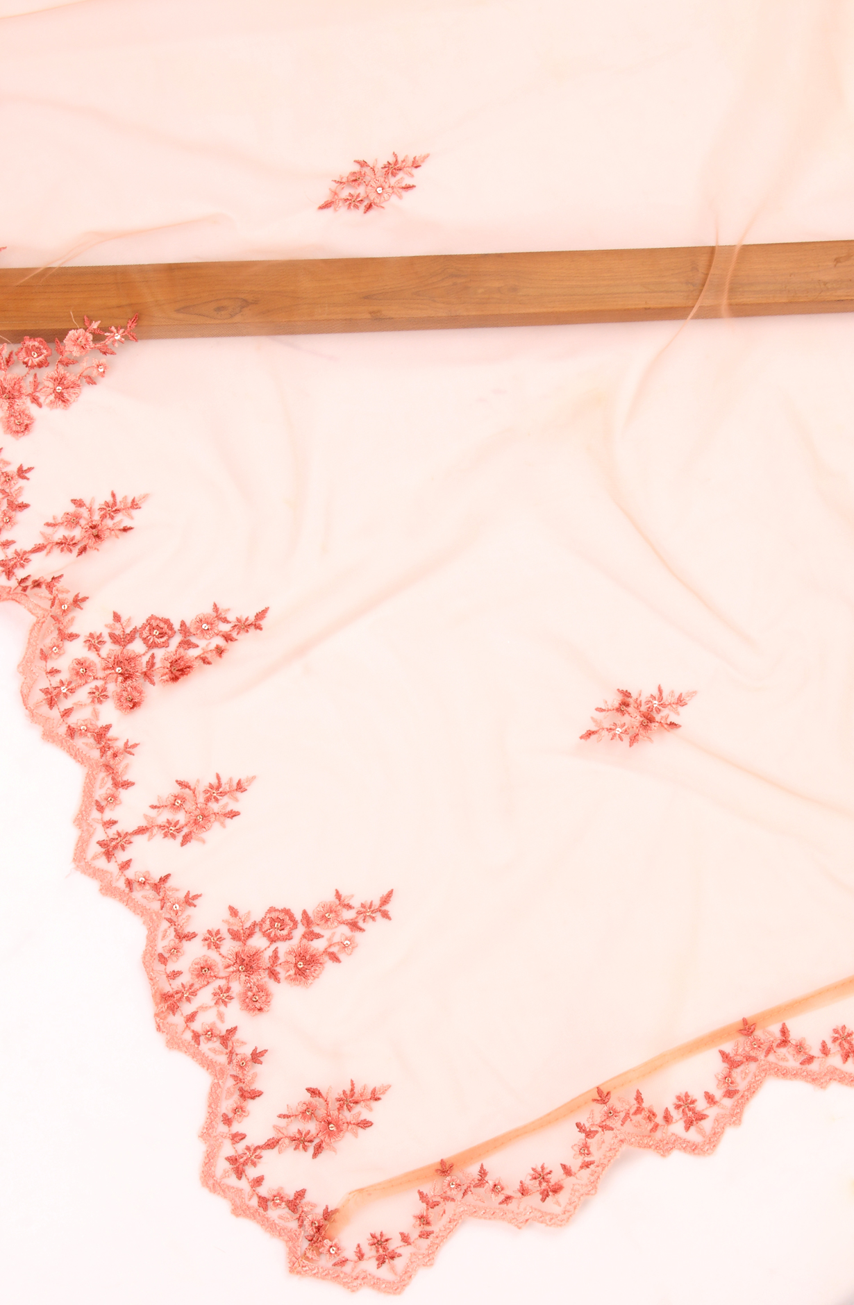 Designer Orange Pure Velvet Unstitched Salwar Kameez - ALI1203