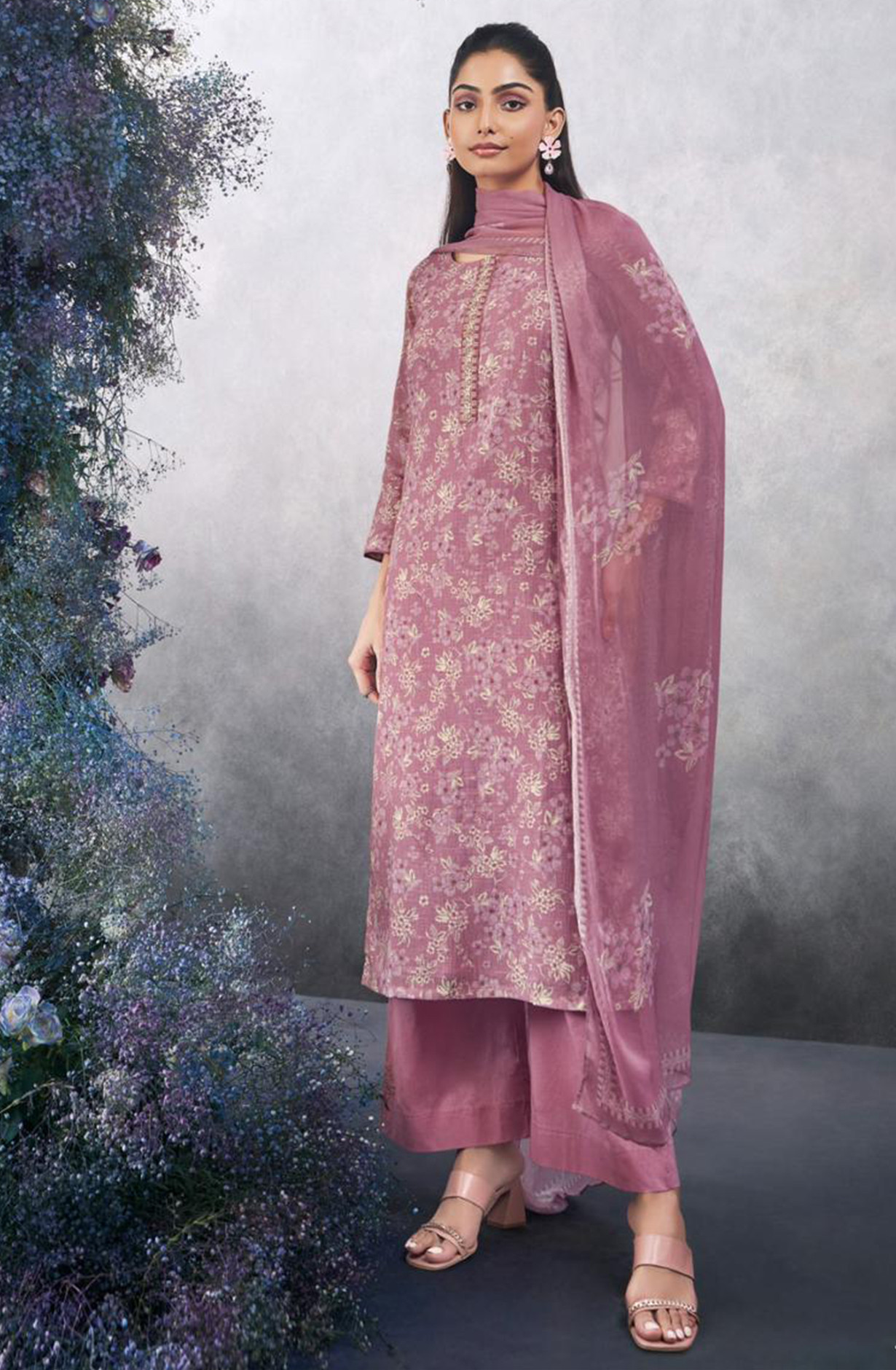 Cotton Linen Suit set with Dupatta - ALTS2851A