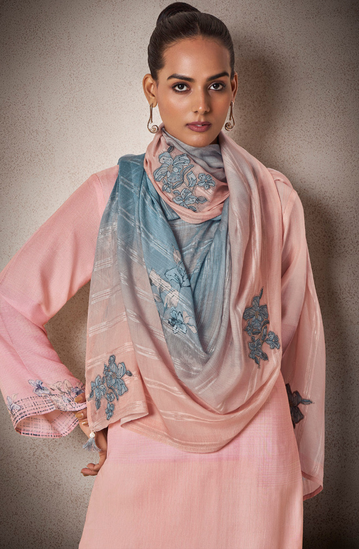 Printed Cotton Suit Set with Dupatta - AMA5121A
