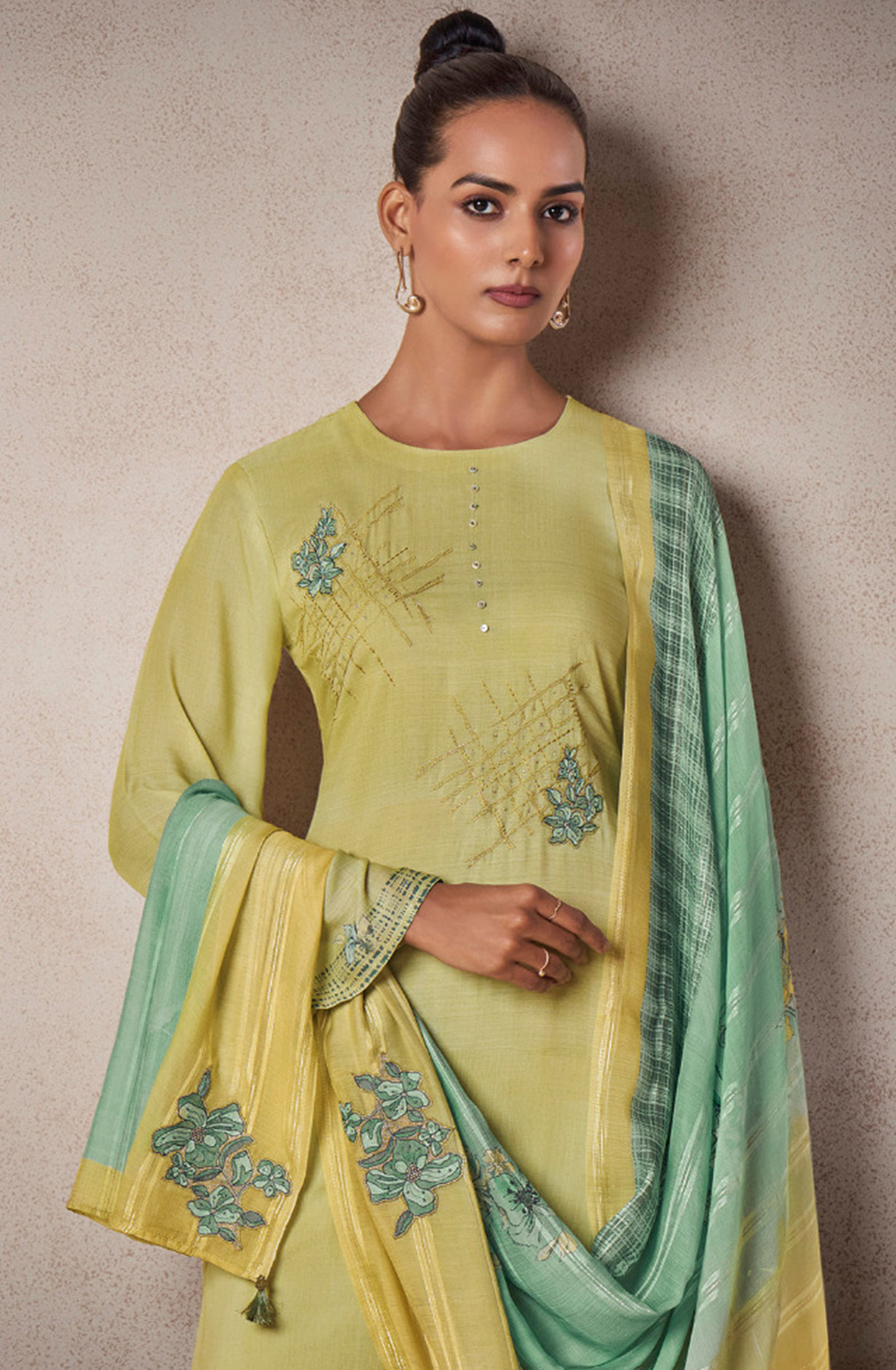 Printed Cotton Suit Set with Dupatta - AMA5121B