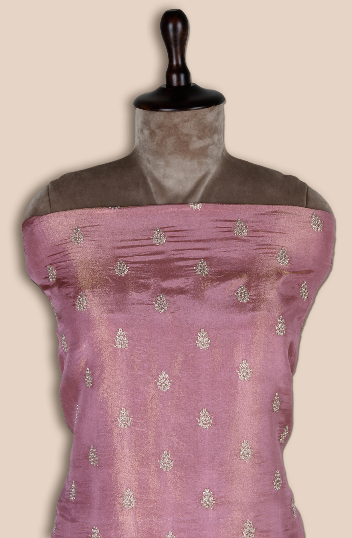 Pink Tissue Silk Unstitched Salwar Kameez - ARTS1137