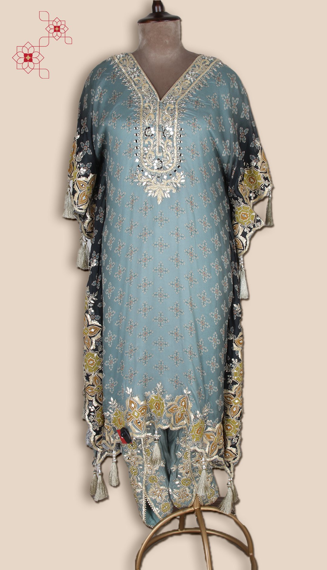 Pastel Green Partywear Crepe Dhoti Style Salwar Suit - ARTS845