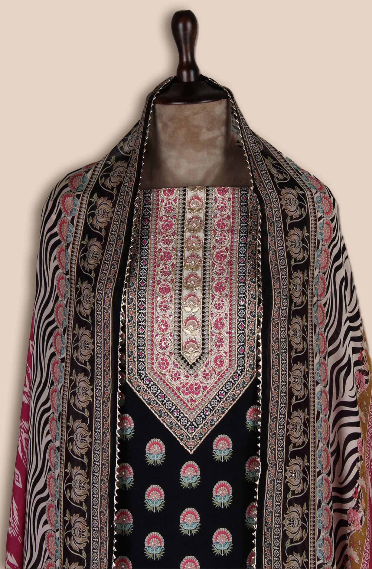 Magenta Beautiful Muslin Festive Salwar Kameez - ARTSMSLN01A