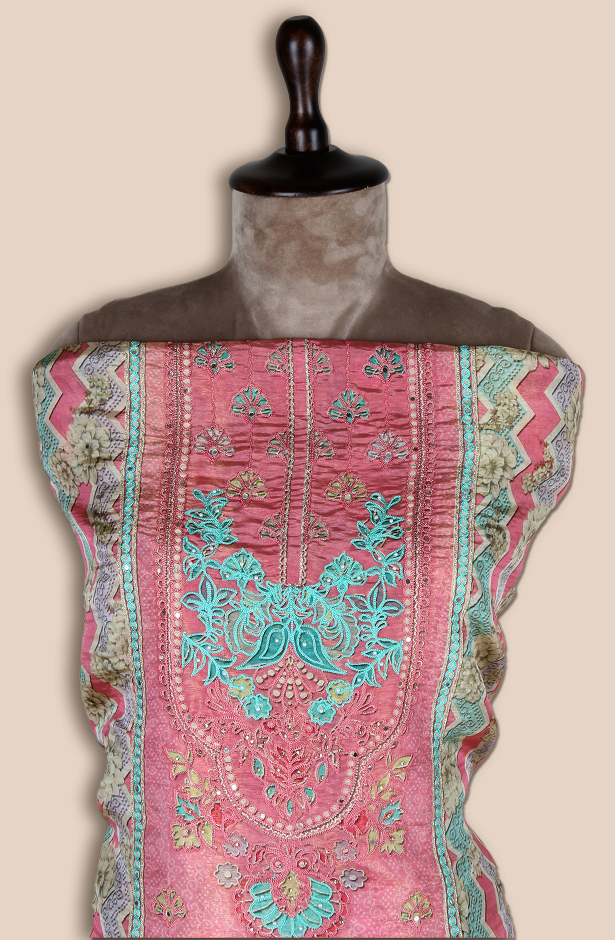 Pink Tissue Silk Festive Salwar Kameez - ARTSTISSU01B