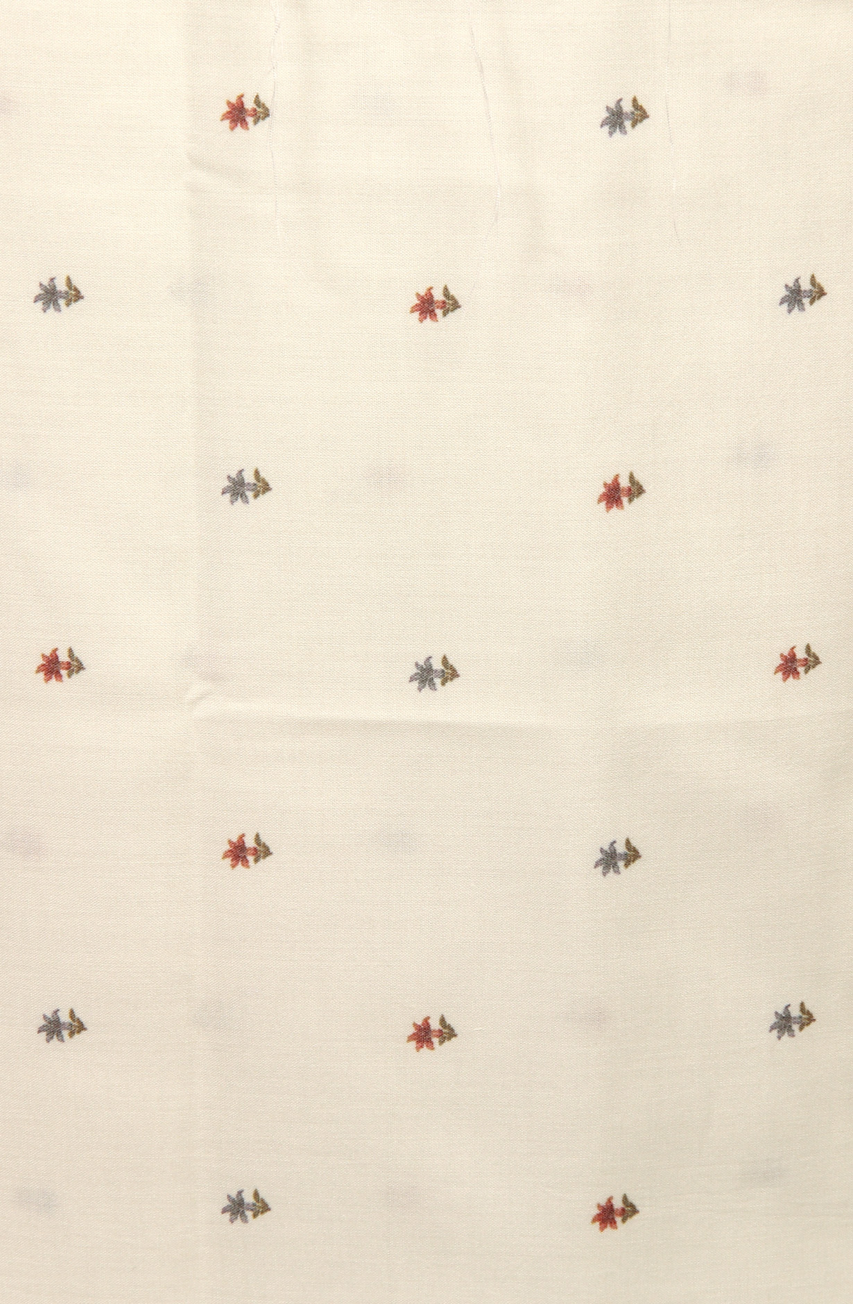 Cream Printed Unstitched Cotton Dress Material - ASM1277D