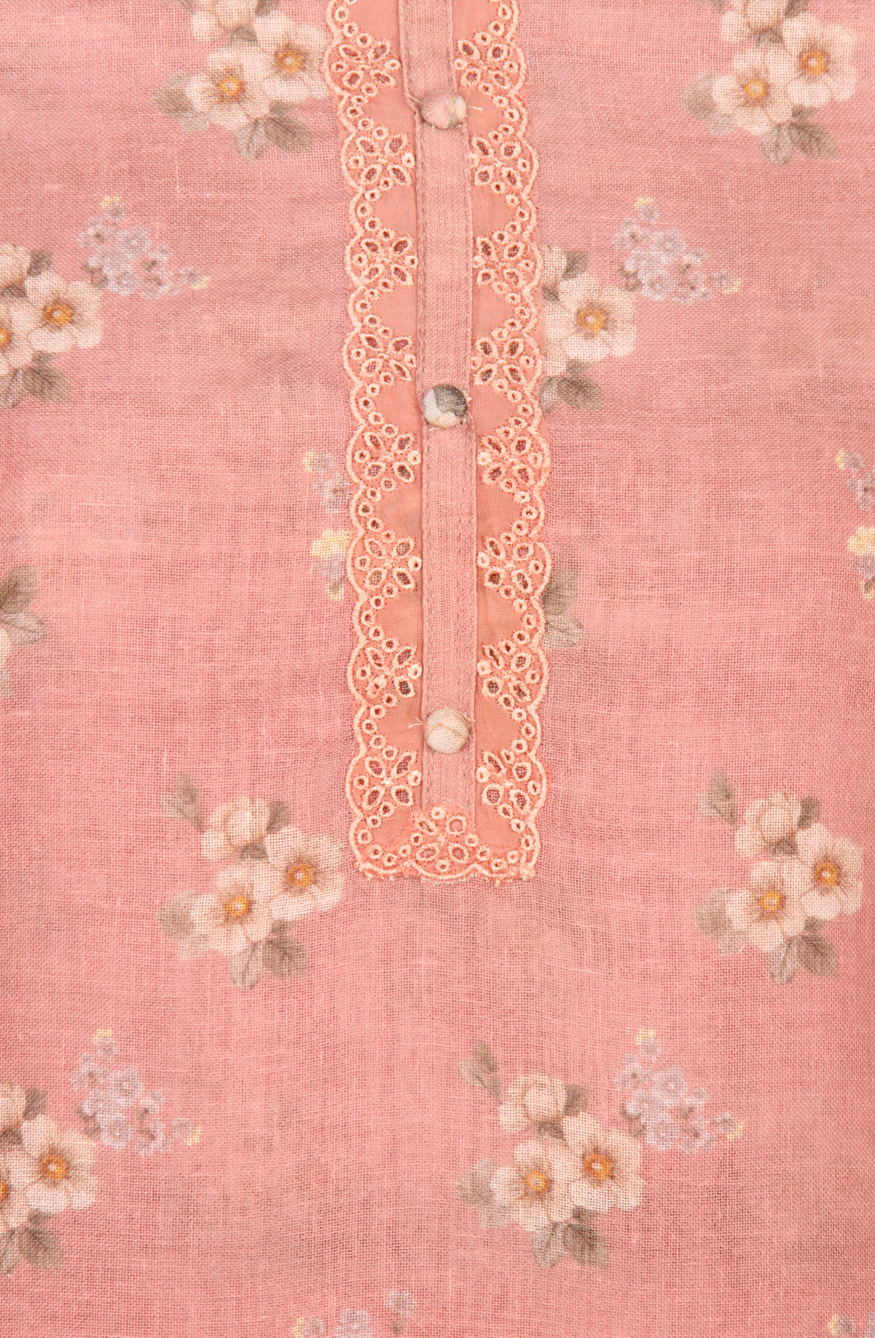 Peach Linen Digital Printed Suit-sets with Dupatta - AYS1952A