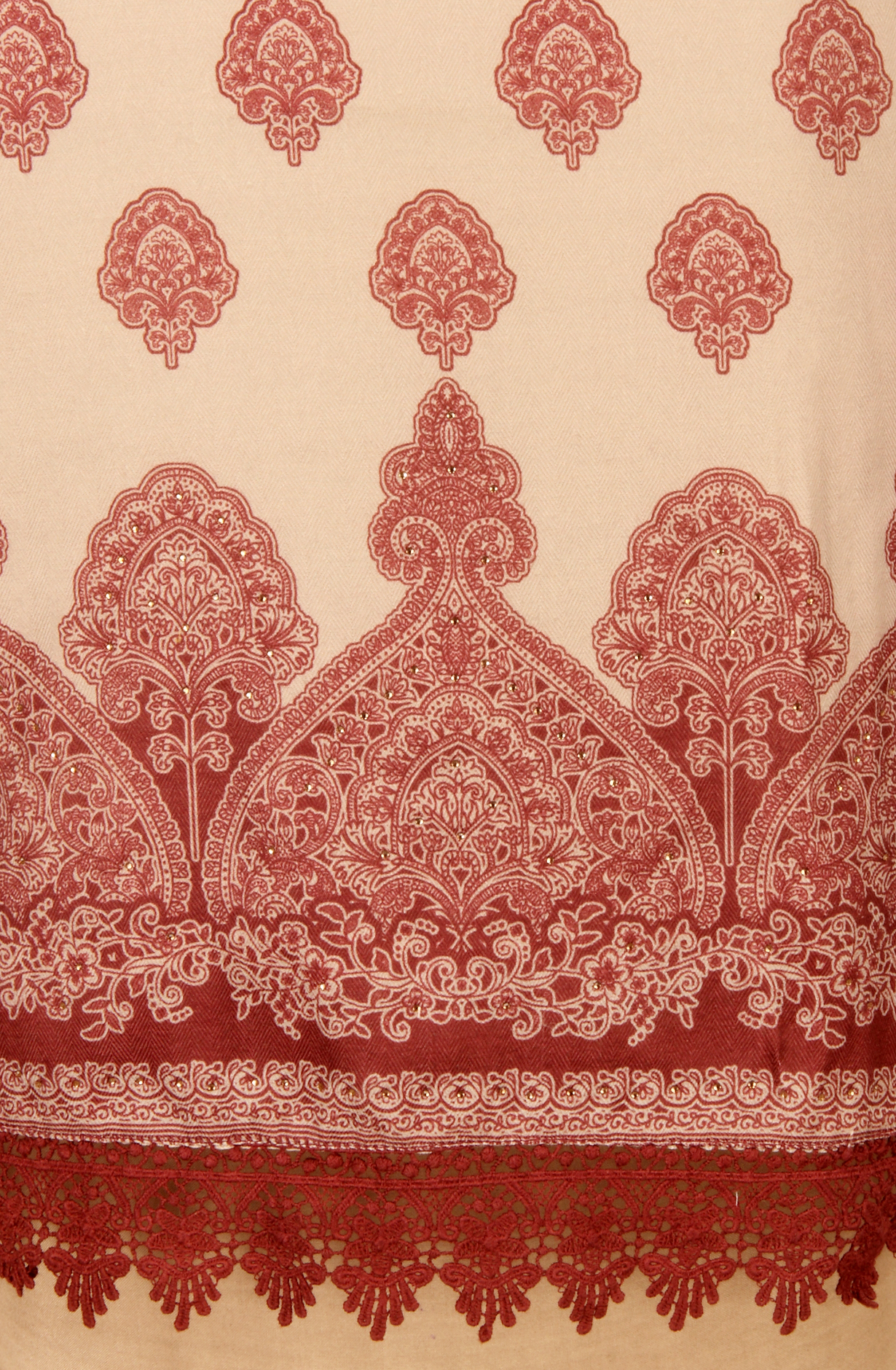 Beige Pashmina Winter Wear Unstitched Salwar Suit - AZI1618