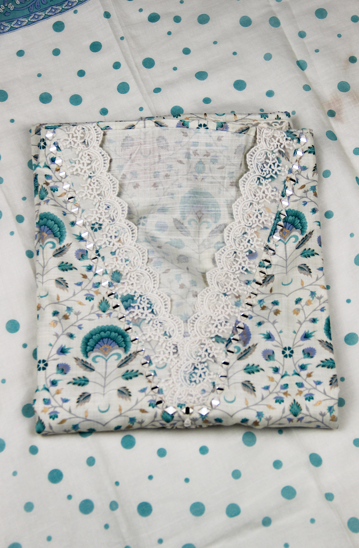 Pure Cotton Block Printed Suit Set with Cotton Dupatta - 984-FMNKSBEA