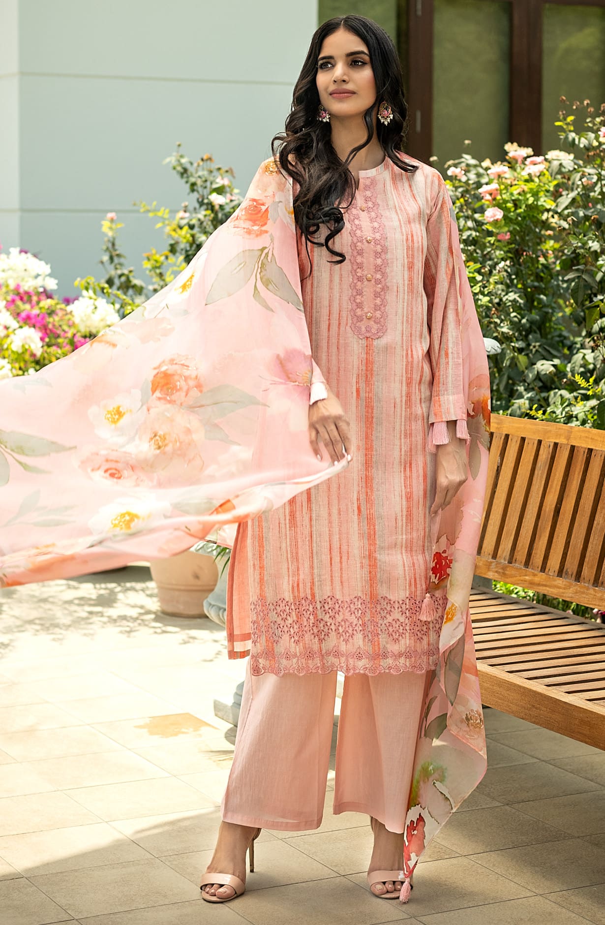 Pink Linen Exclusive Unstitched Salwar Kameez - BLO1312