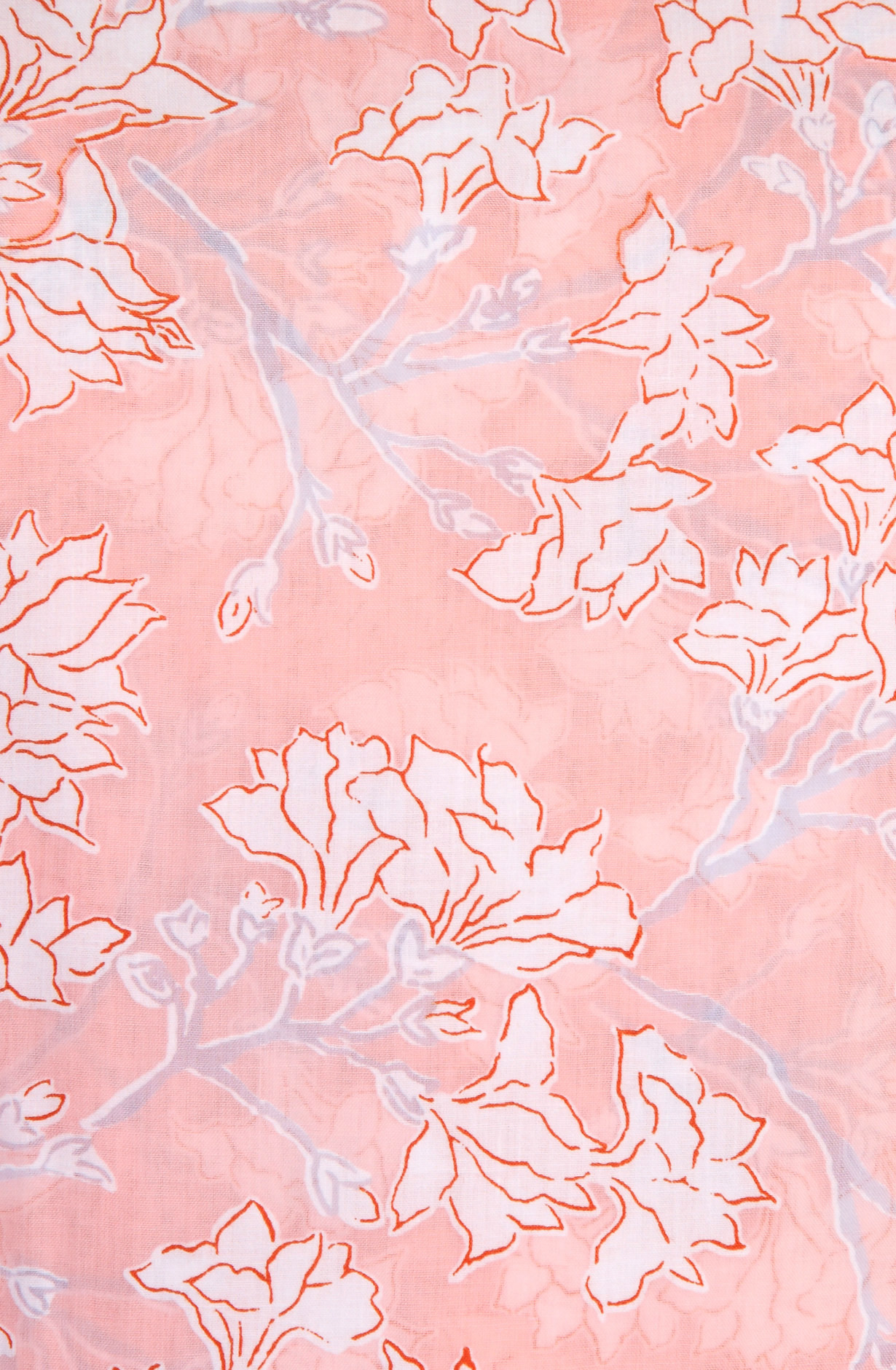 Orange Cotton Printed Salwar Suit with Chiffon Dupatta - CHANPJ2087B