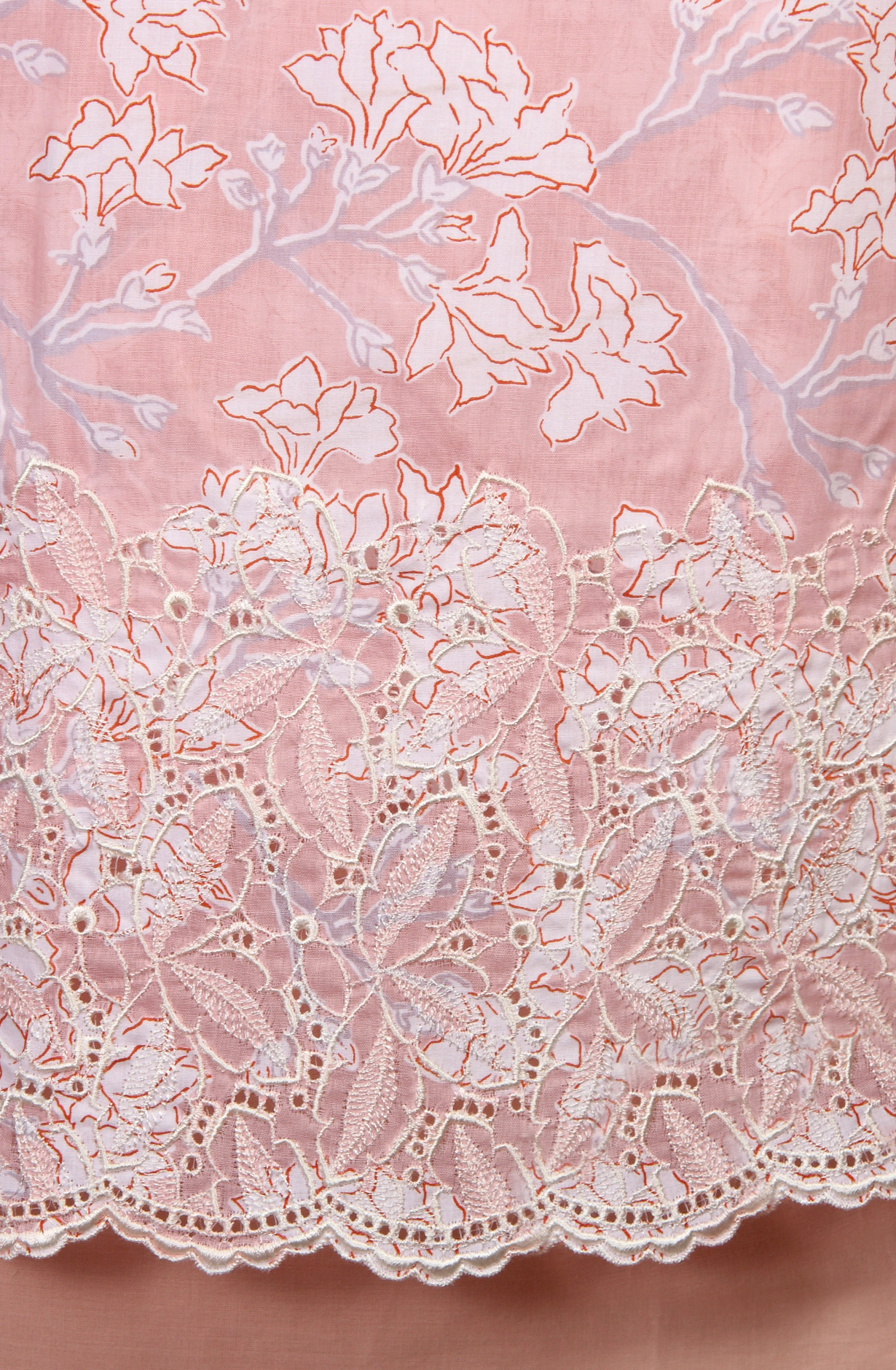 Orange Cotton Printed Salwar Suit with Chiffon Dupatta - CHANPJ2087B