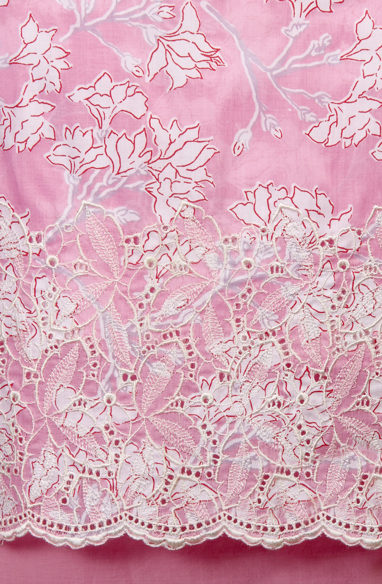 Baby Pink Cotton Printed Salwar Suit with Chiffon Dupatta - CHANPJ2087C
