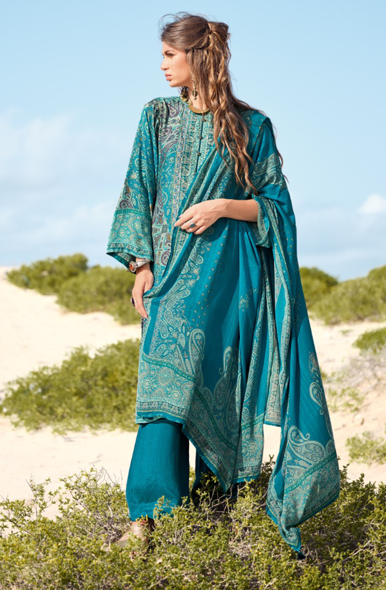 Crepe Unstitched Beautiful Suit - Set - CRECS01