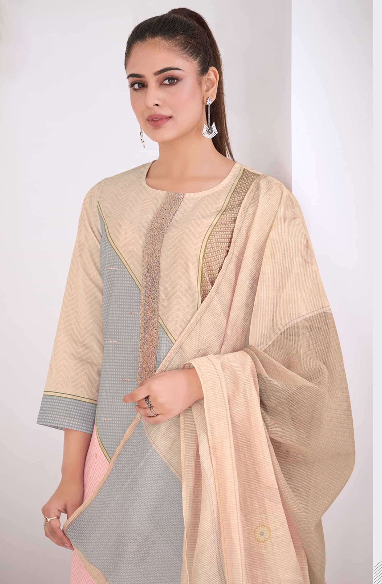 Orange Pure Cotton Lawn Digital Printed Suit - DIV813