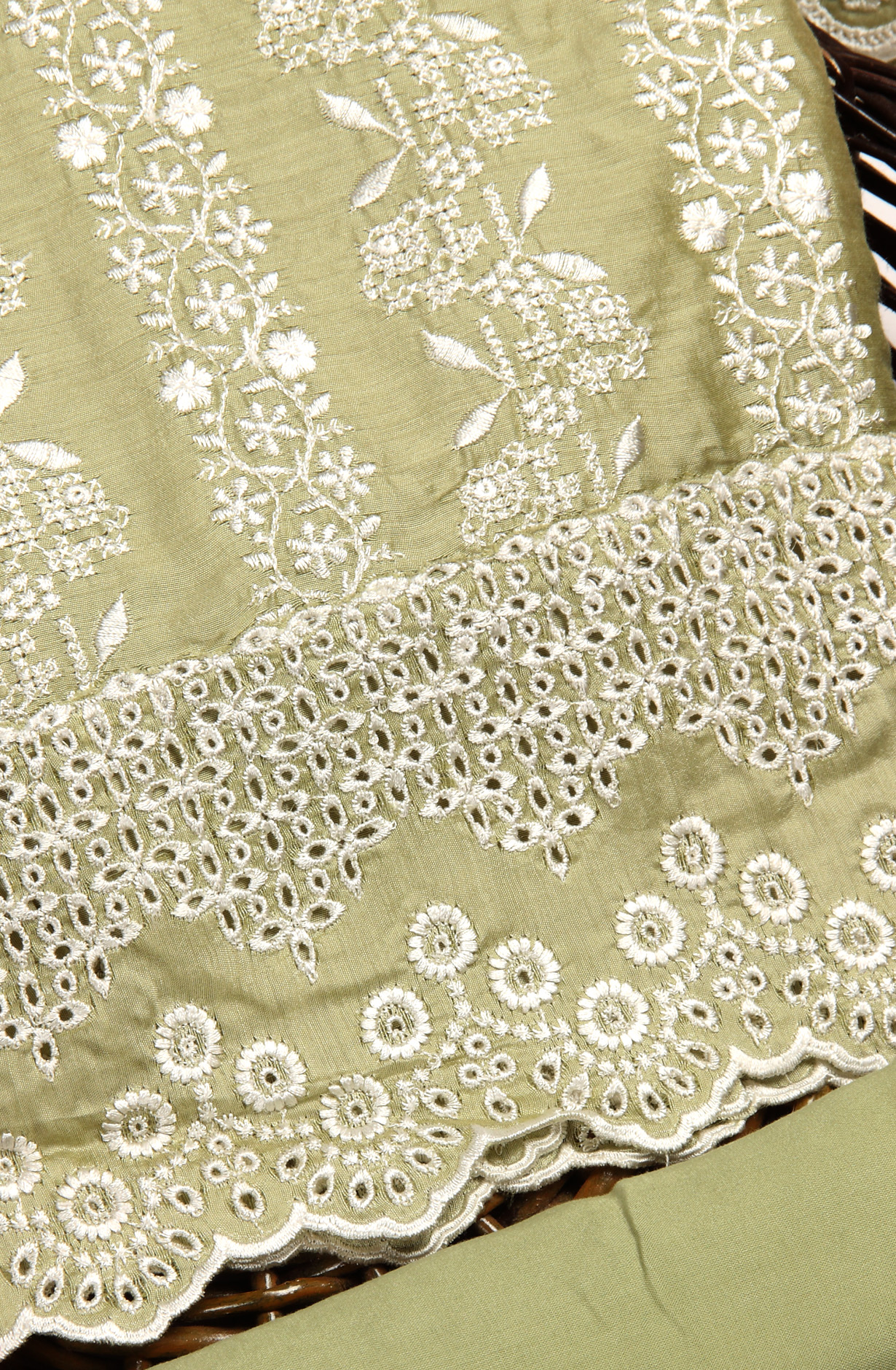 Pista Green Muslin Embroidered Exclusive Salwar Kameez - DIYNS12530C