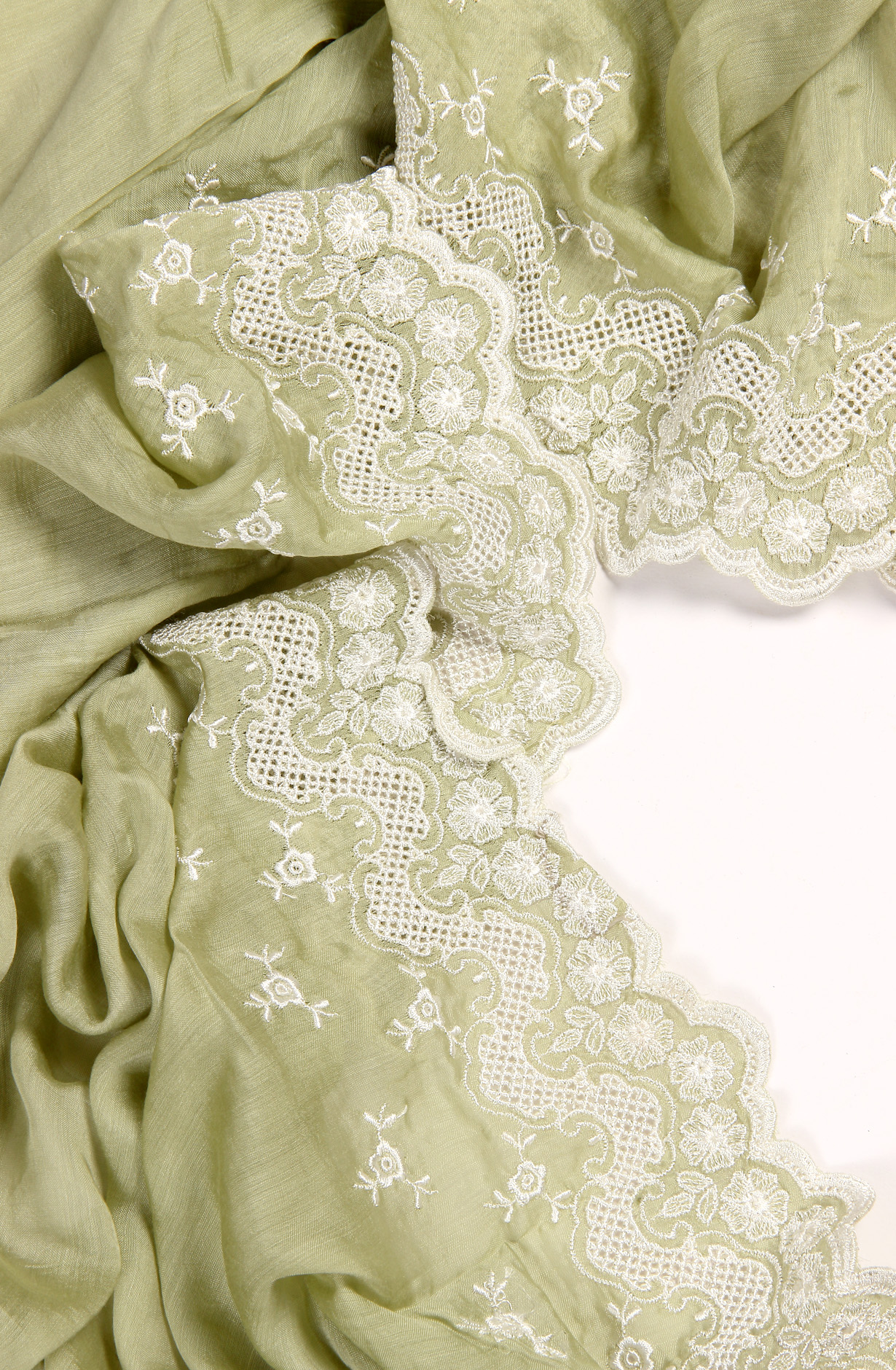 Pista Green Muslin Embroidered Exclusive Salwar Kameez - DIYNS12530C