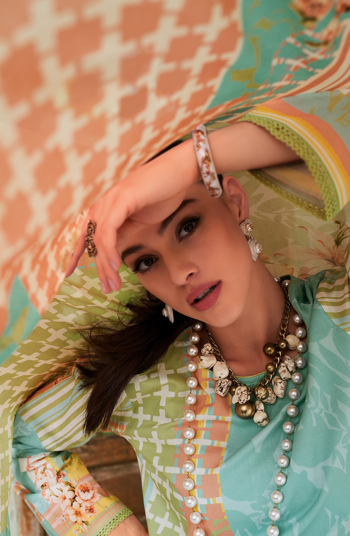 Sea Green Cotton Voile Digital Printed Suit with Dupatta - HUEH0S02