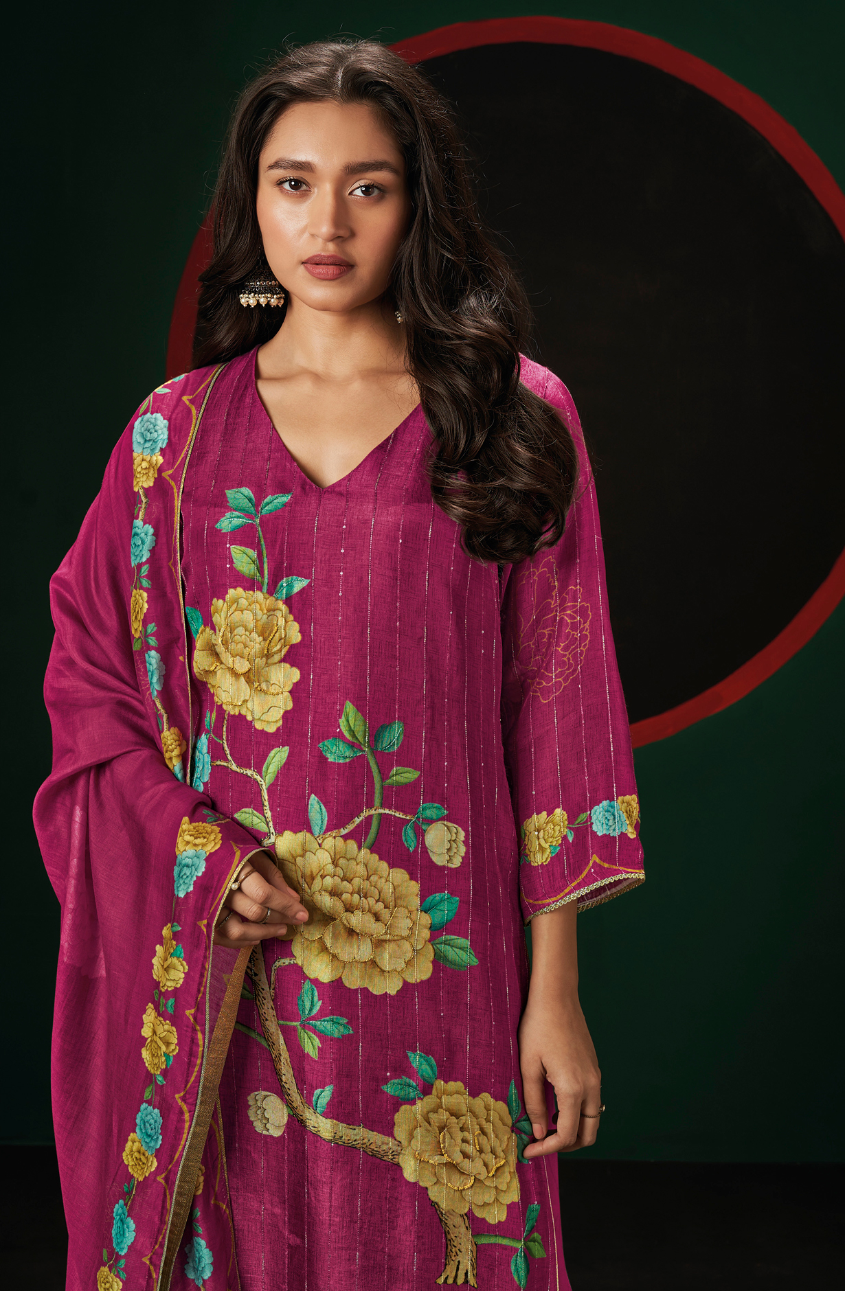 Magenta Designer Russian Silk Salwar Kameez - TAYS2065A