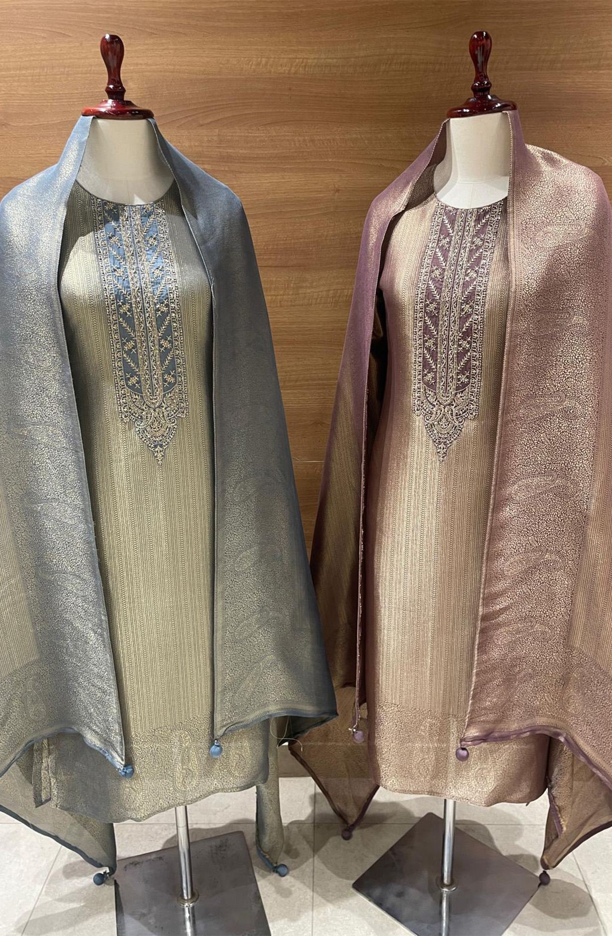 Lavender Exclusive Tissue Silk Unstitched Salwar Kameez - R157-SPR1794B