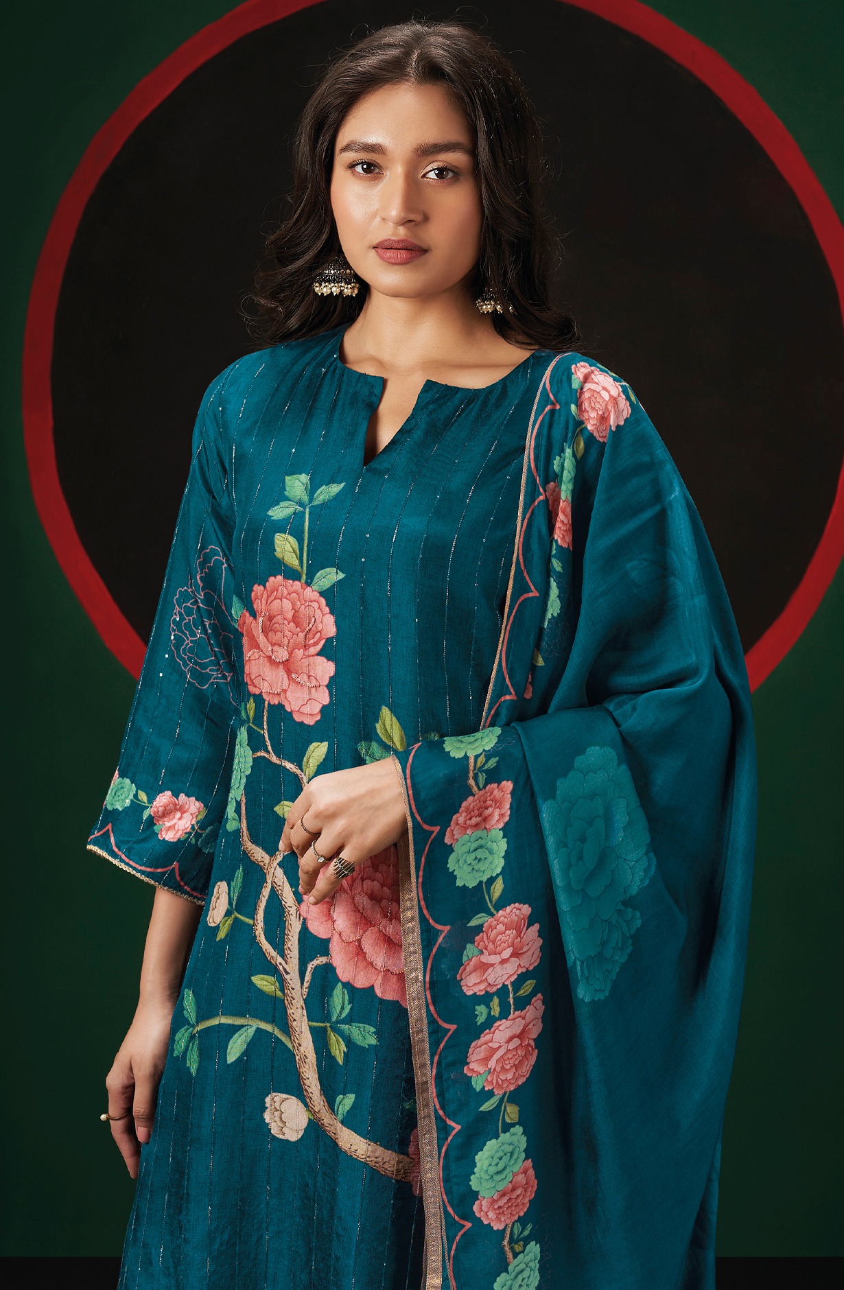 Blue Designer Russian Silk Salwar Kameez - TAYS2065C