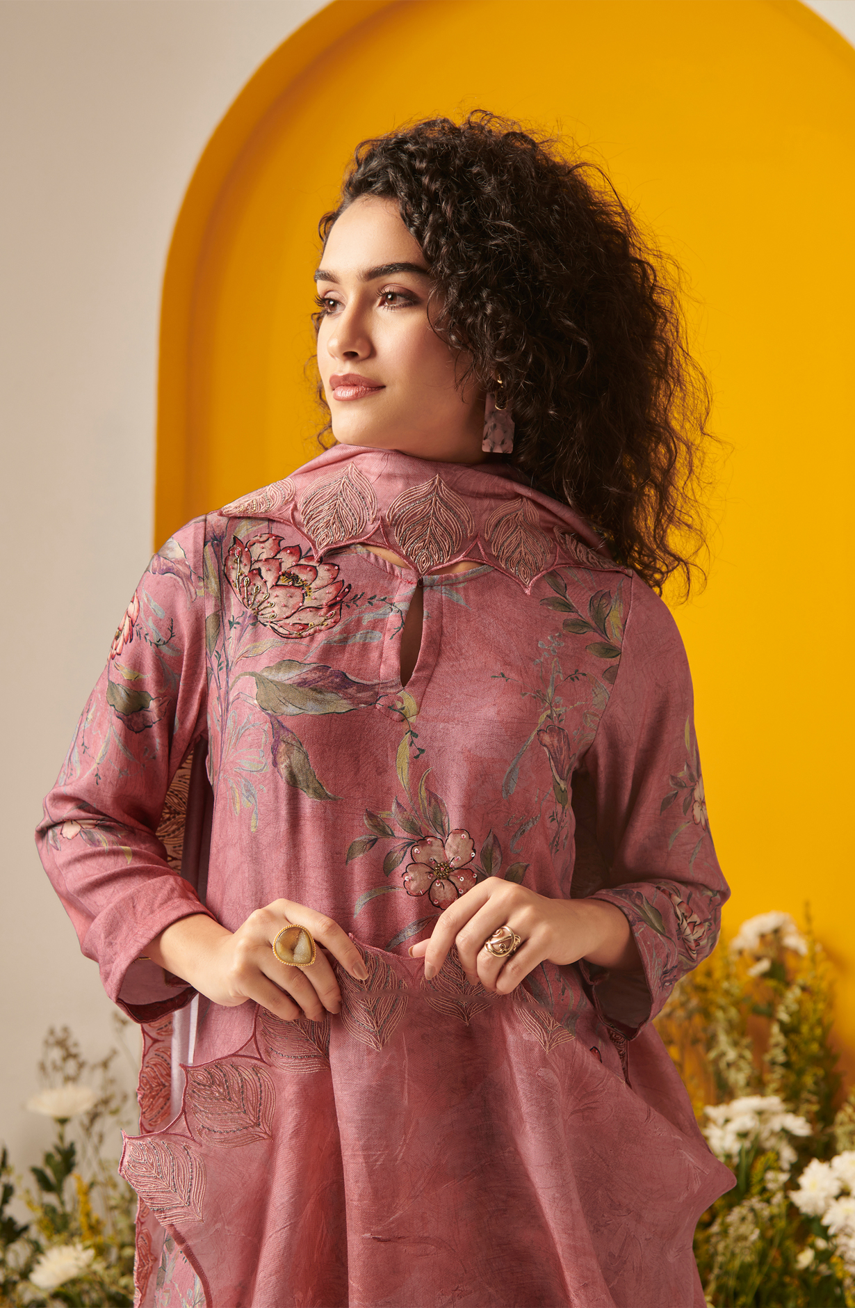 Pashmina Pink Unstitched Salwar Kameez - FRE915