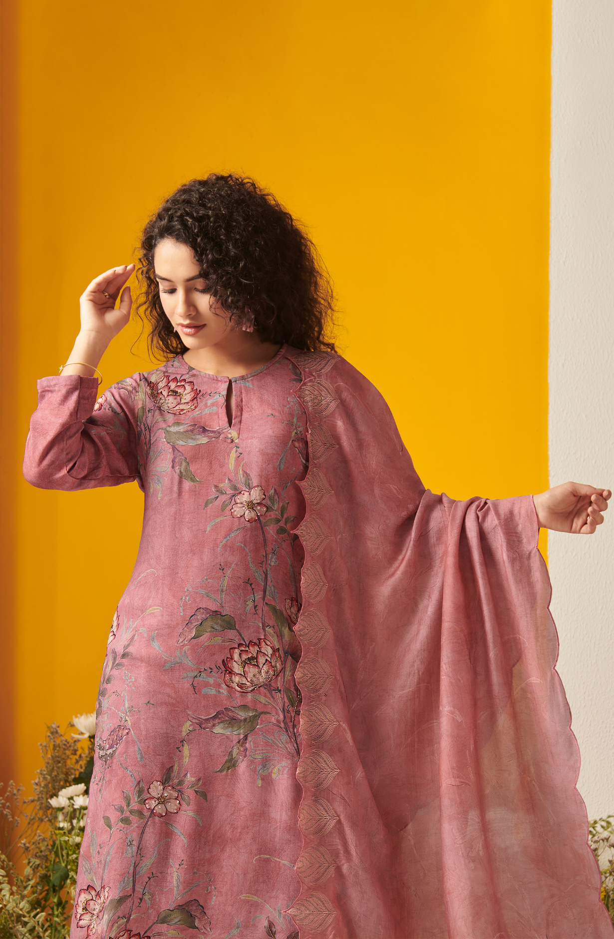 Pashmina Pink Unstitched Salwar Kameez - FRE915