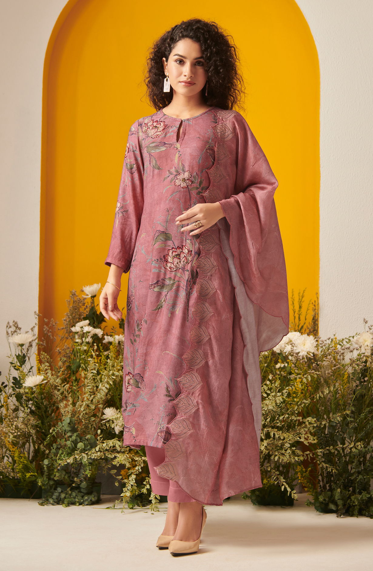 Pashmina Pink Unstitched Salwar Kameez - FRE915