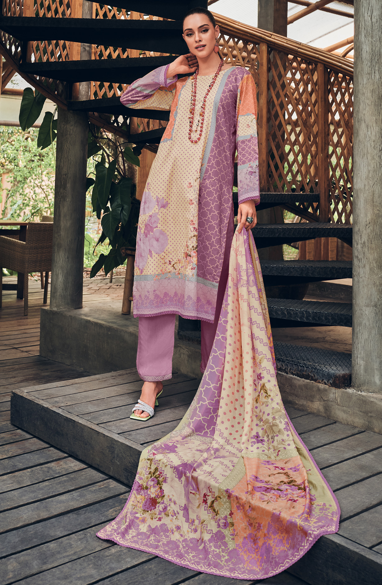 Muave Beautiful Cotton Digital Printed Salwar Suit - SHOSOL02