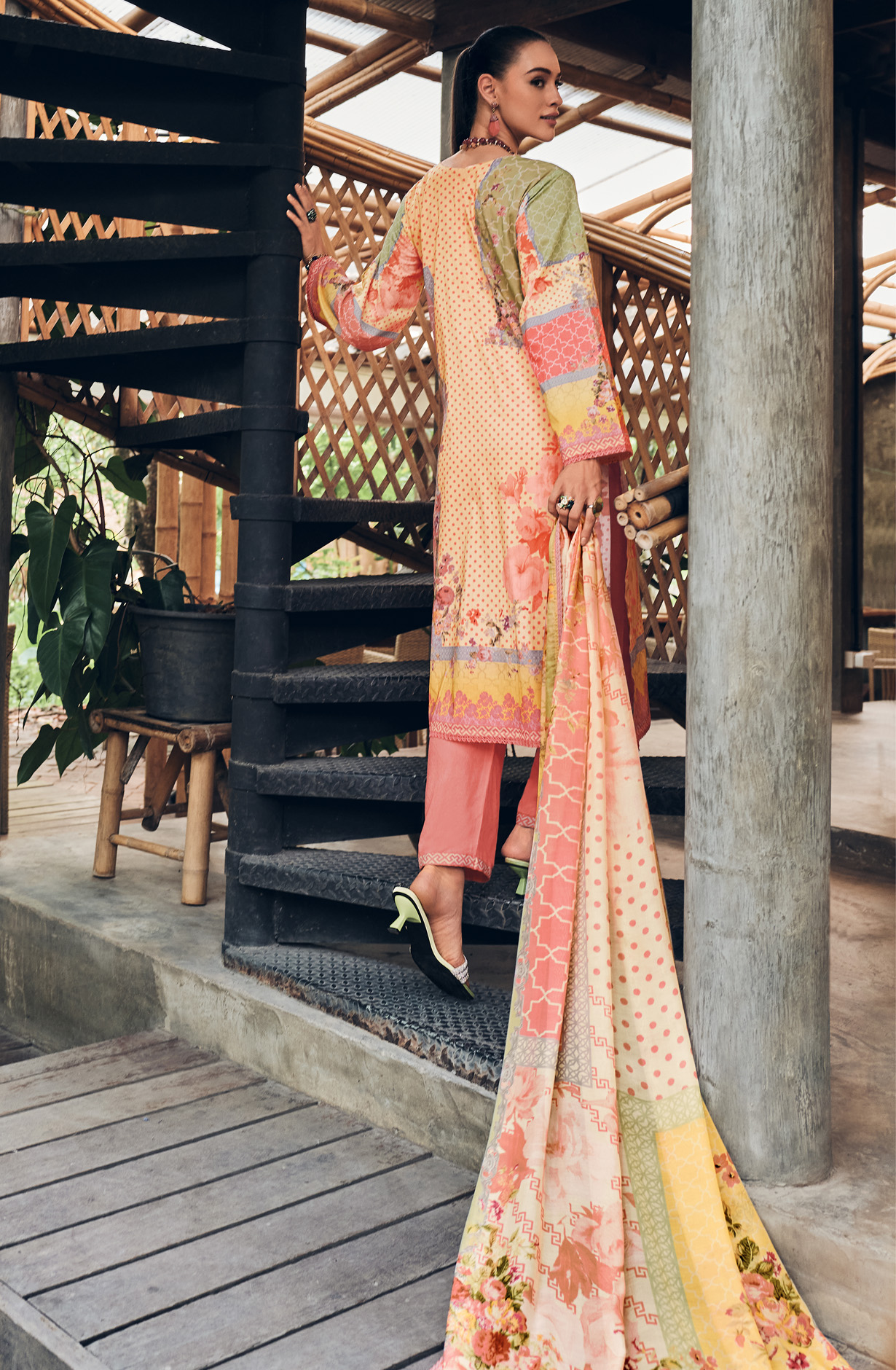 Peach Beautiful Cotton Digital Printed Salwar Suit - SHOSOL03